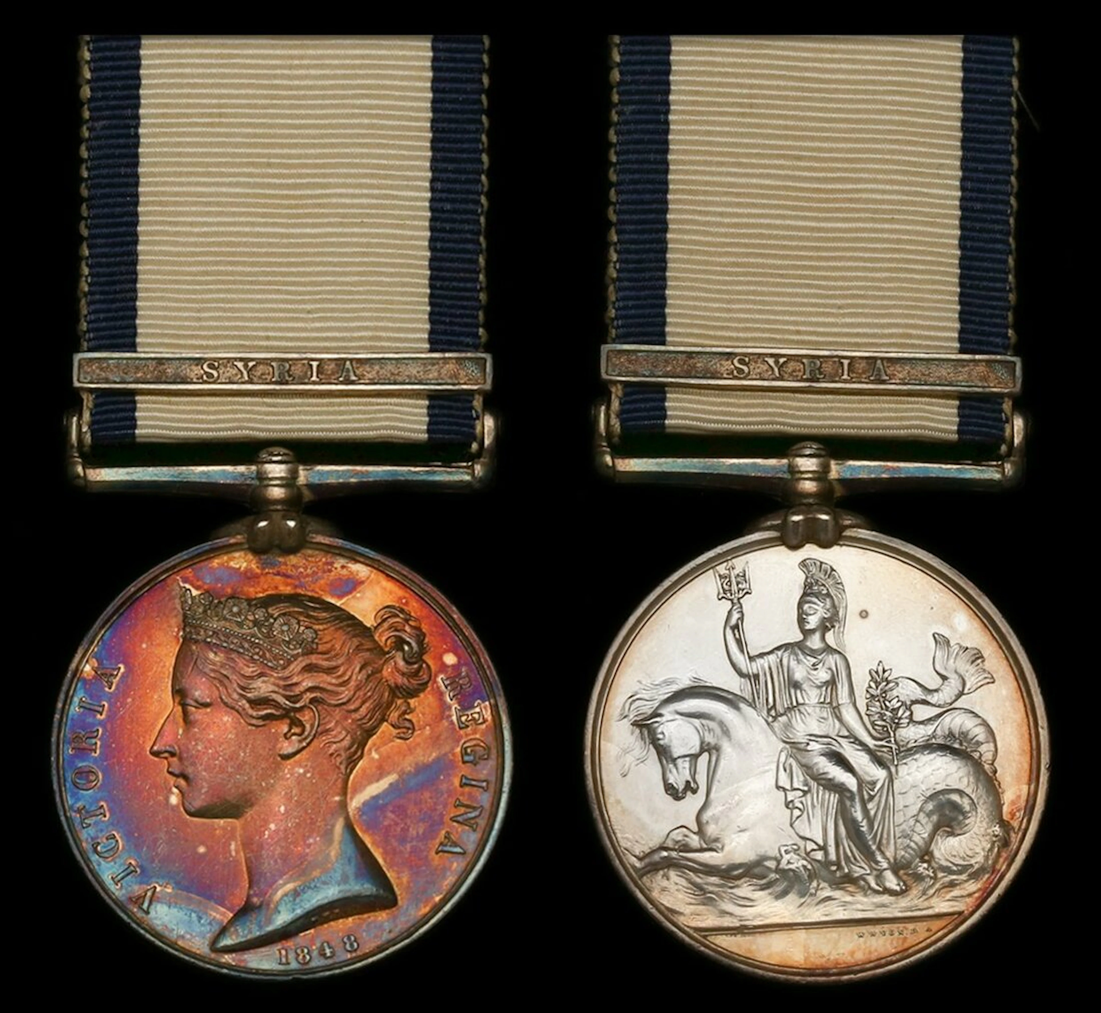 Naval General Service 1793-1840, 1 clasp, Syria (James Hewitson.)
