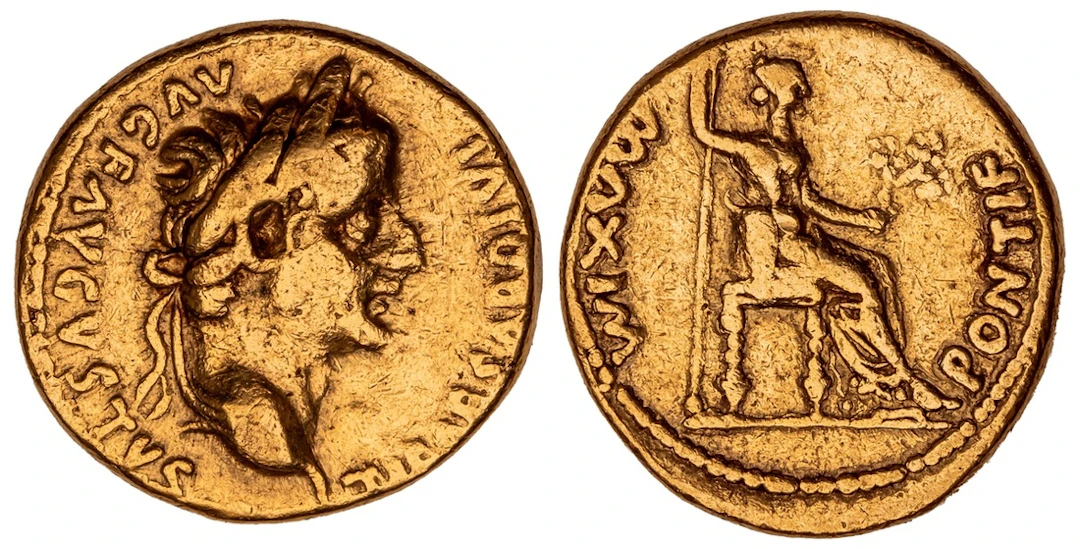 Roman Empire, Tiberius (AD 14-37), AV Aureus, struck 14-37, Lugdunum