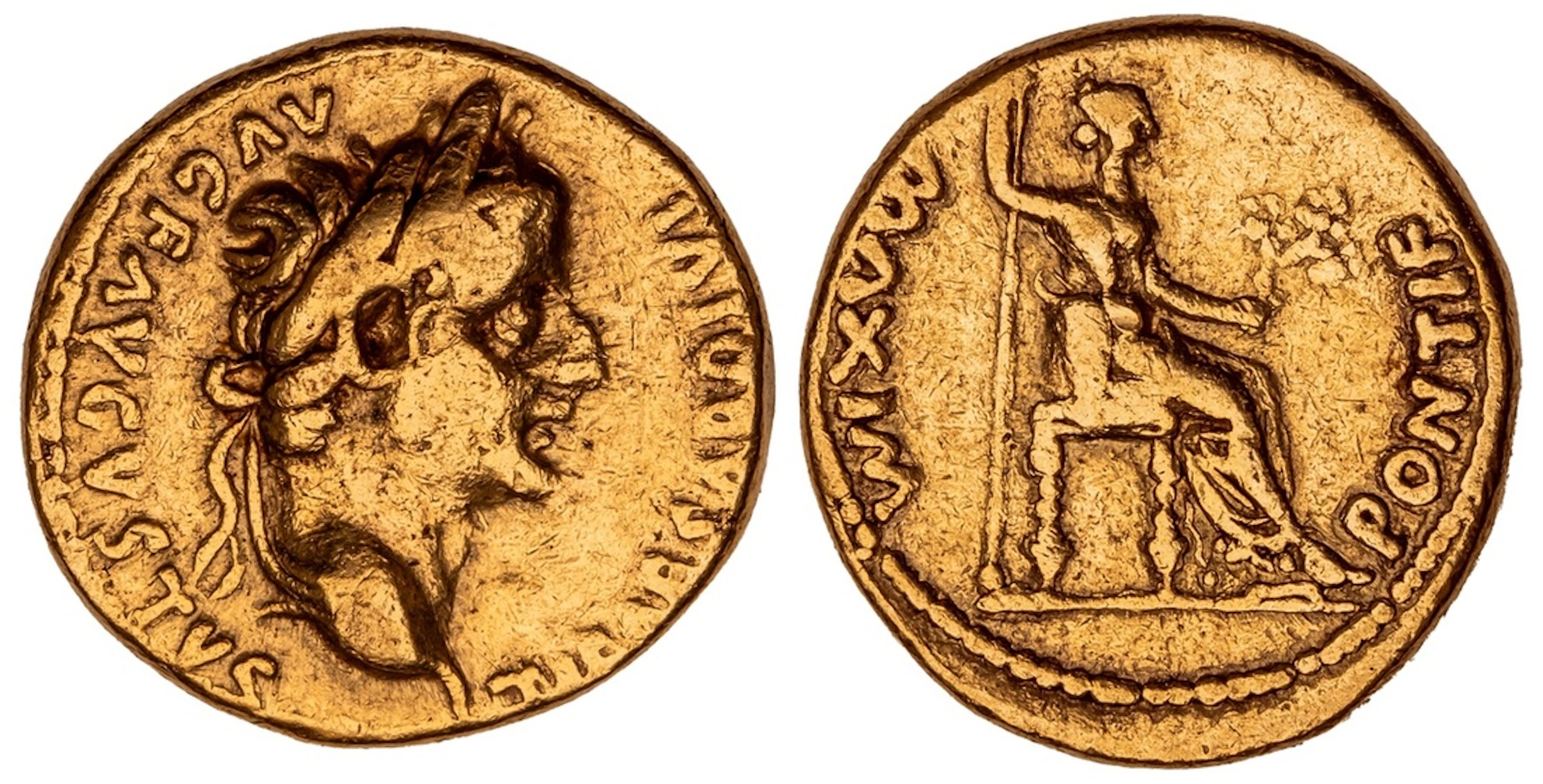 Roman Empire, Tiberius (AD 14-37), AV Aureus, struck 14-37, Lugdunum