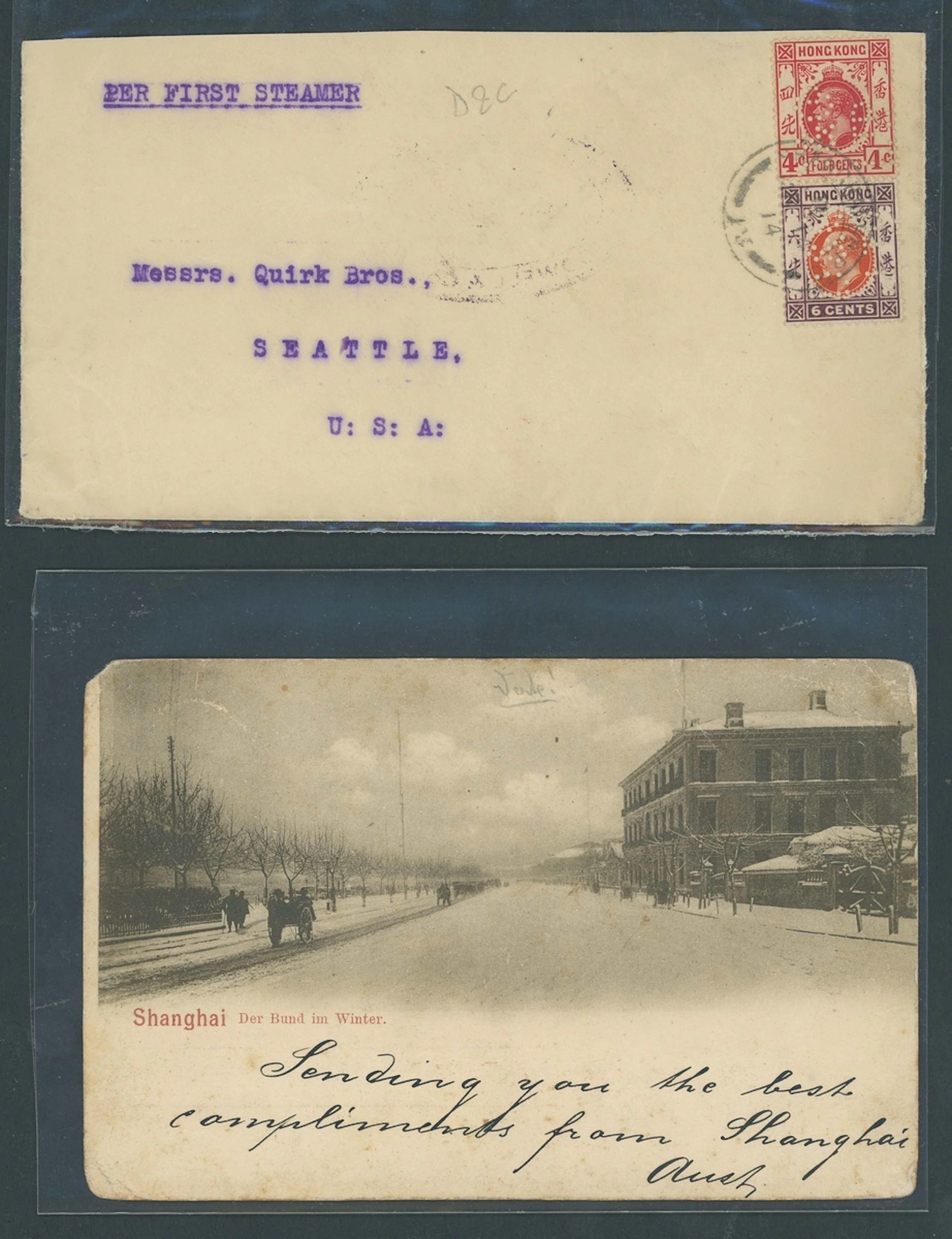 Hong Kong Treaty Ports Shanghai 1900 (2 June) picture post card (the