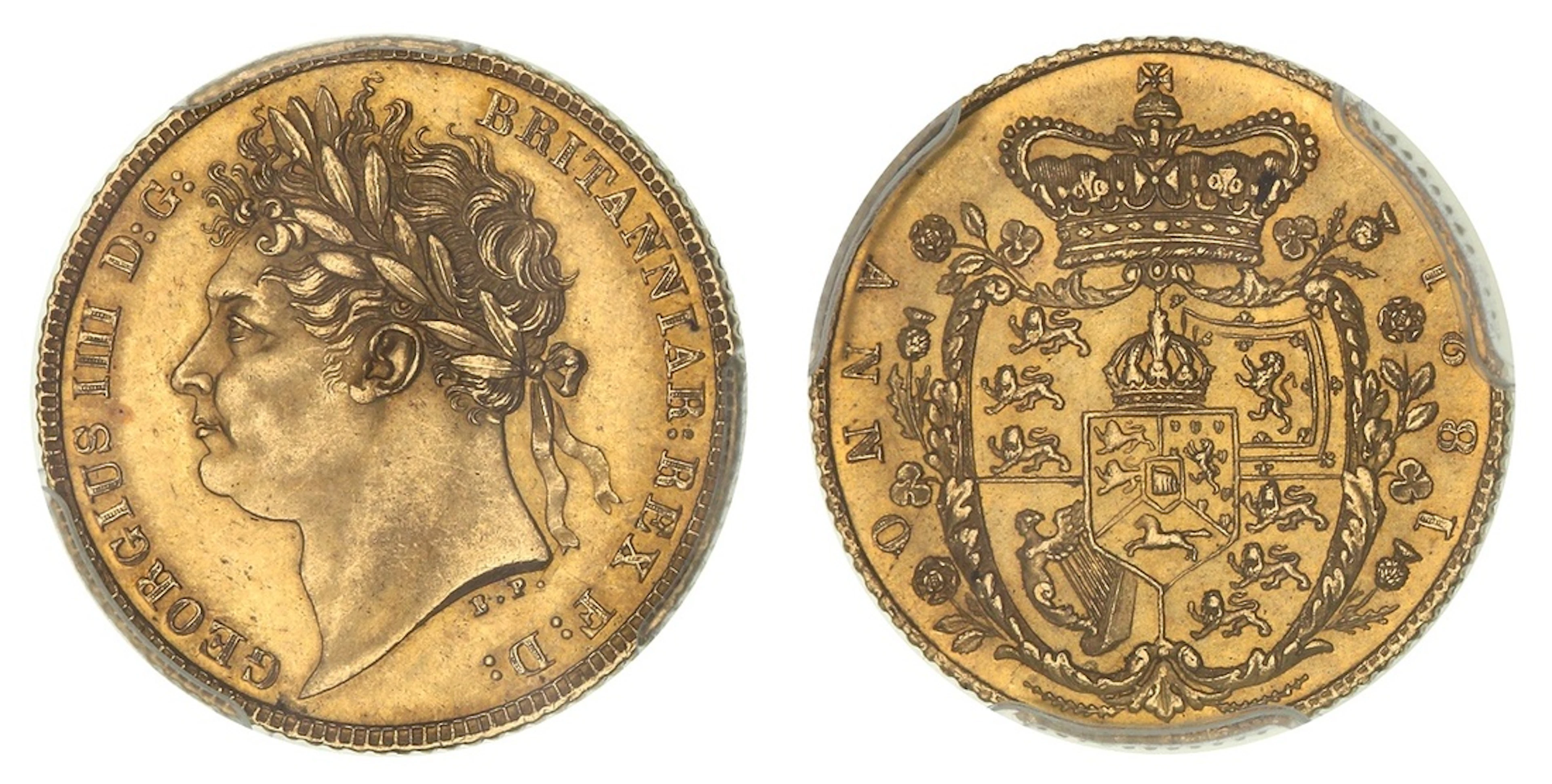 PCGS MS64+ | George IV (1820-1830), Half-Sovereign, 1821