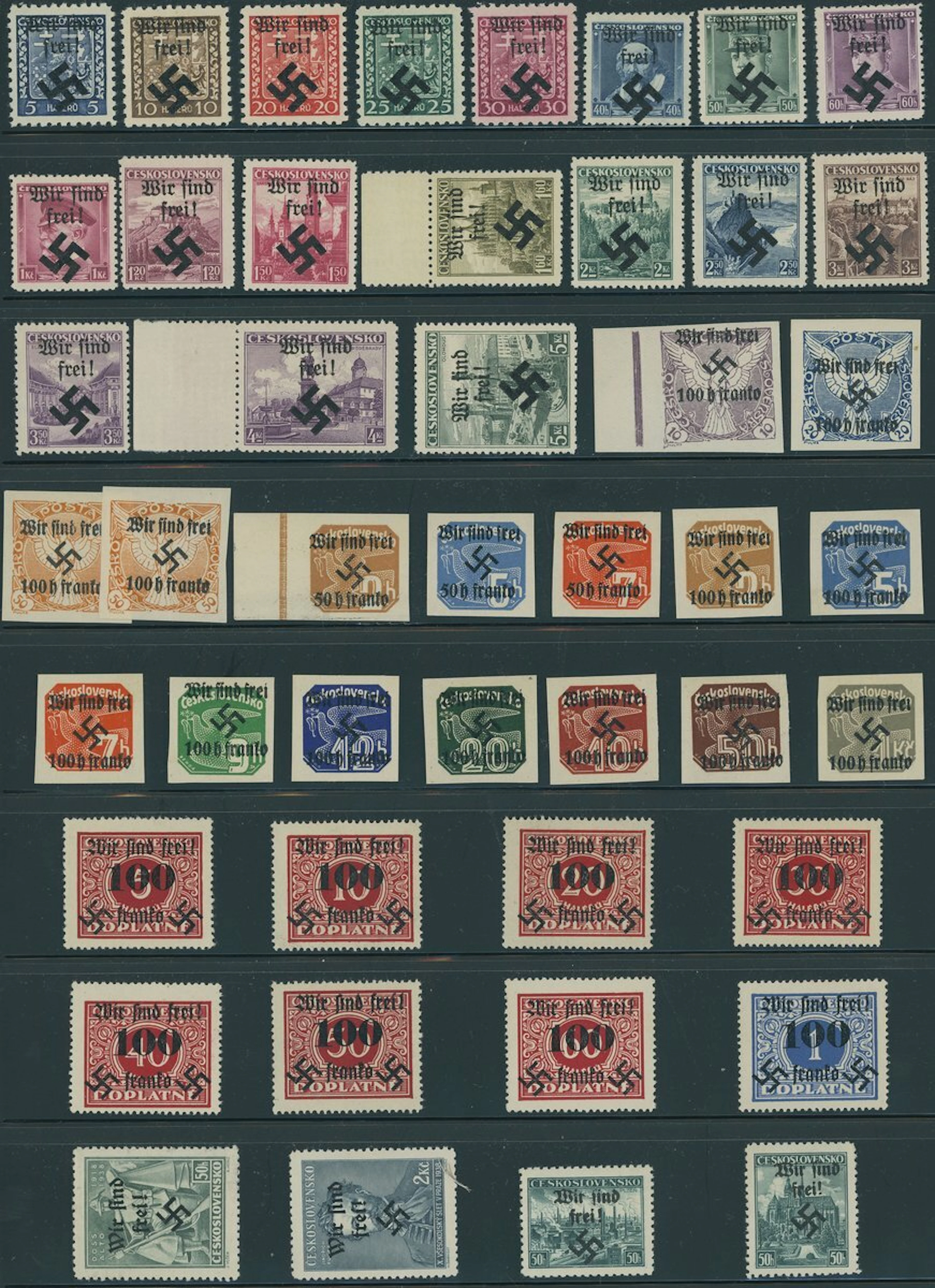 Collections and Ranges Czechoslovakia 1919-1984 valuable mint and
