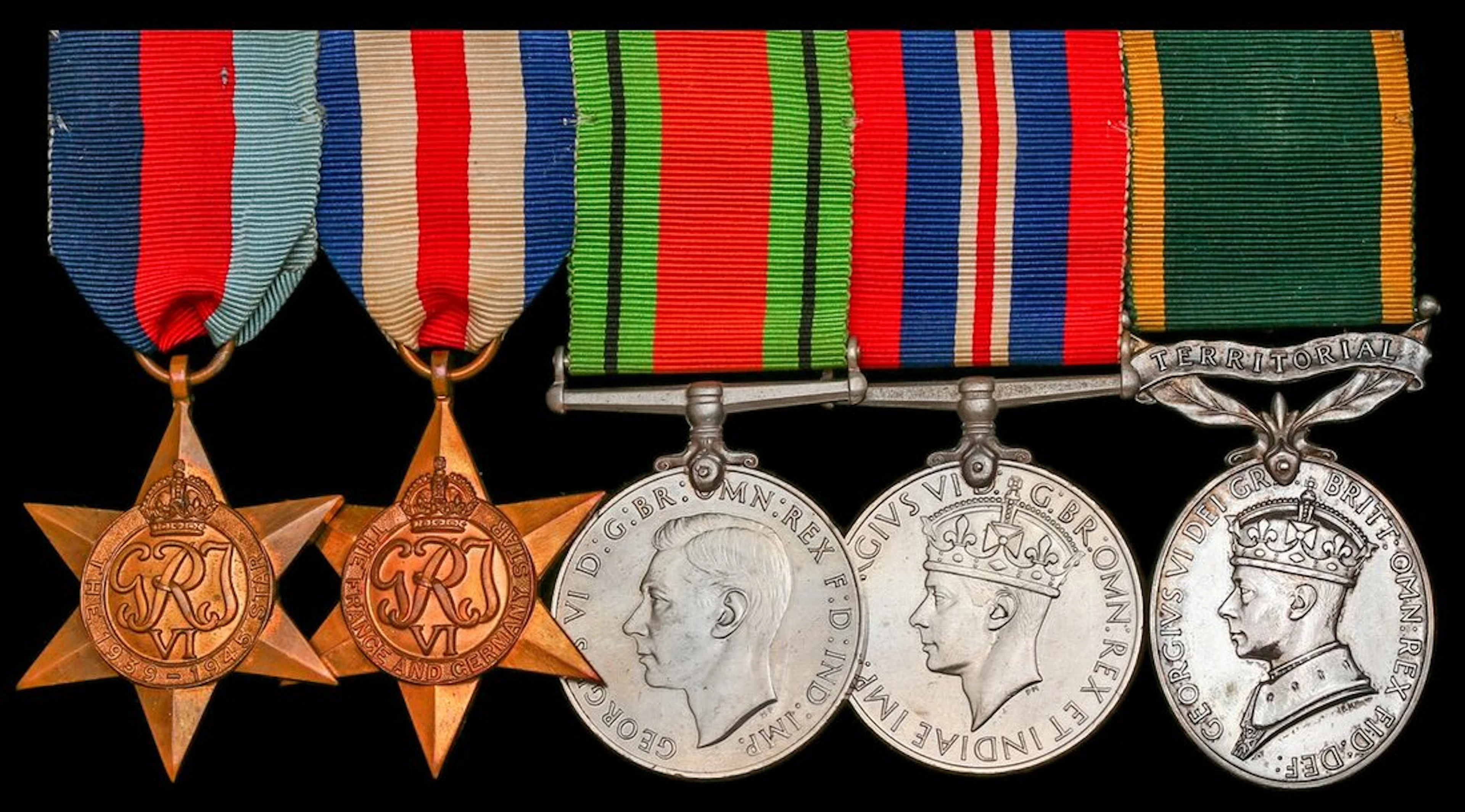 The campaign group of five awarded to 2nd Subaltern L. M. I. Marston
