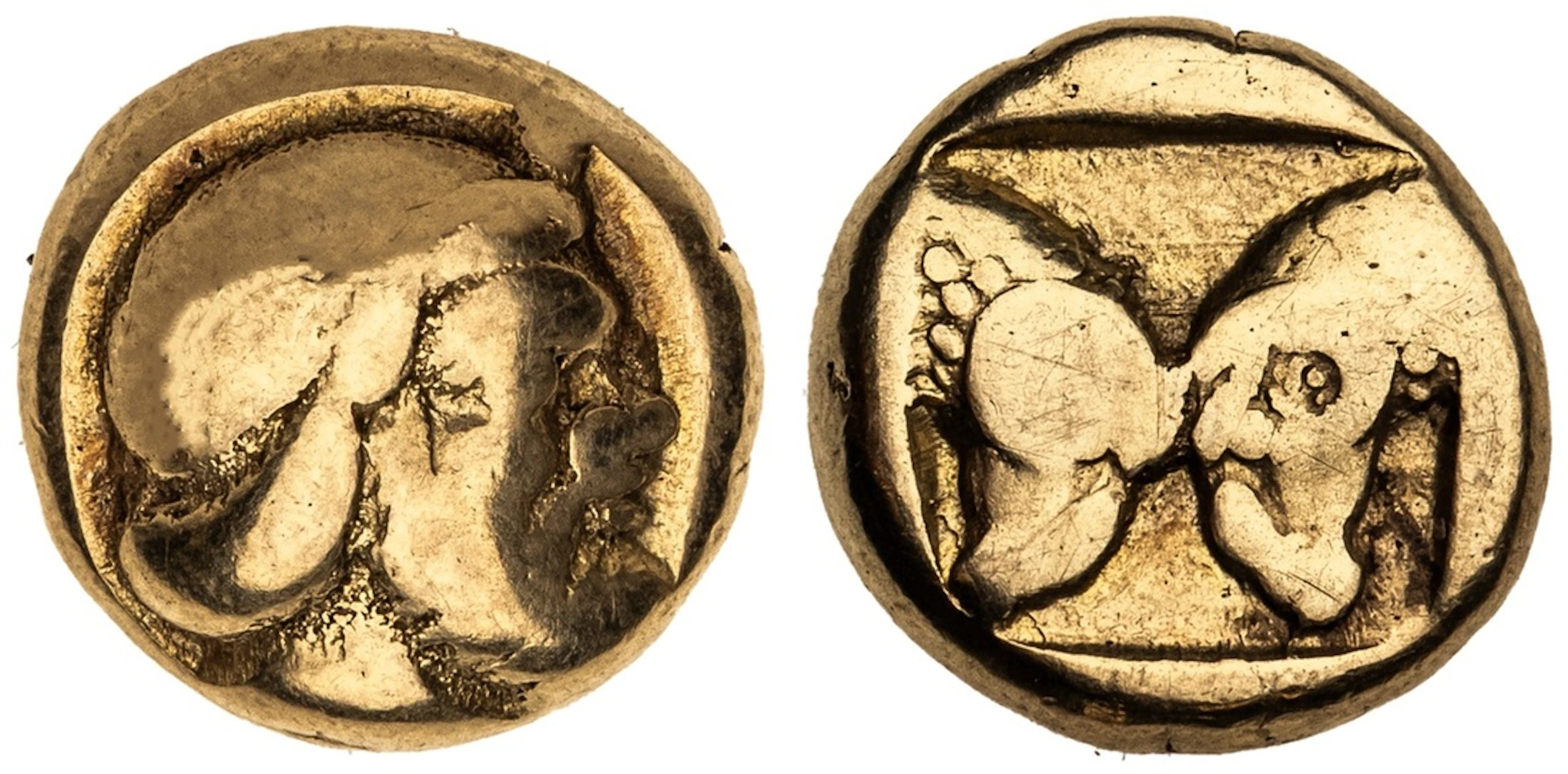 Lesbos, Mytilene, EL Hekte, struck c. 454-427 BC, diademed head of