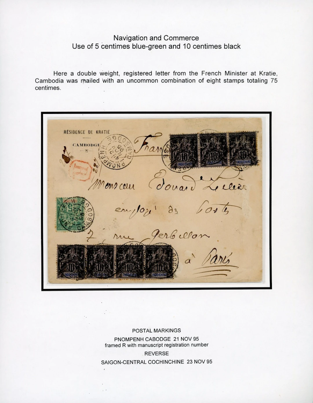 Indo-China French Indo-Chinese Post Office 1892-1900 Navigation and