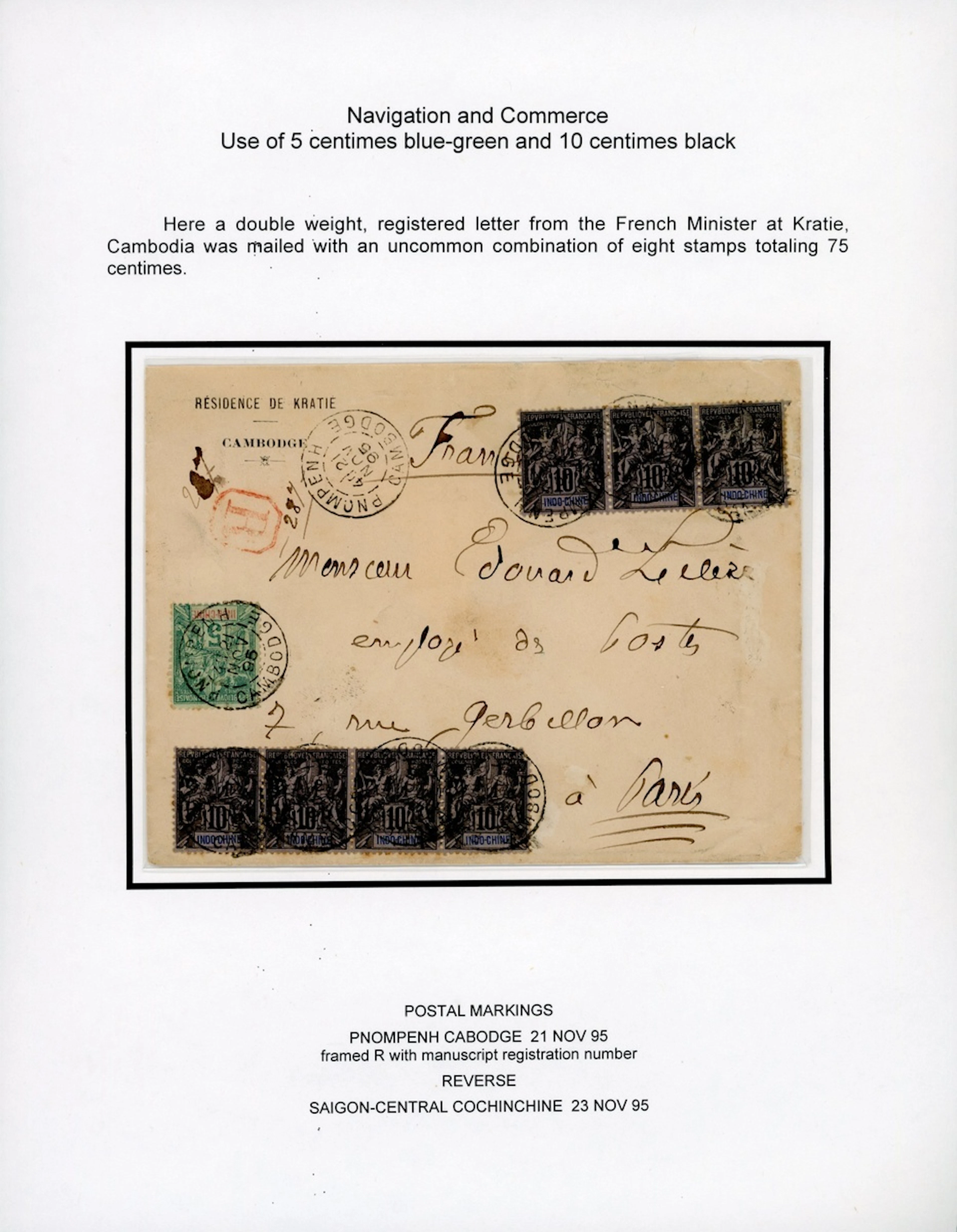 Indo-China French Indo-Chinese Post Office 1892-1900 Navigation and