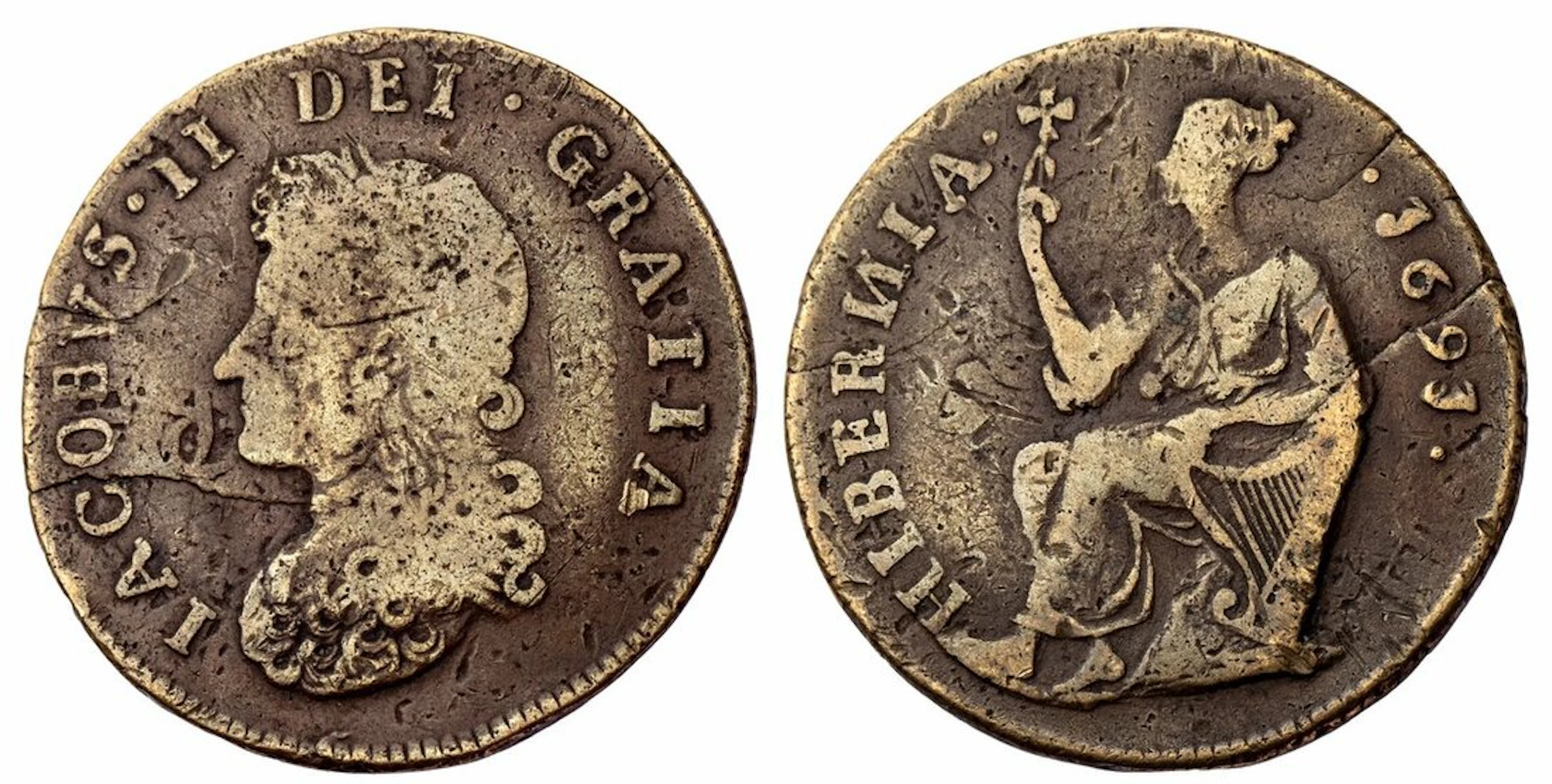Irish Civil War, James II (1685-1691), 'Gunmoney' Hibernia, 1691