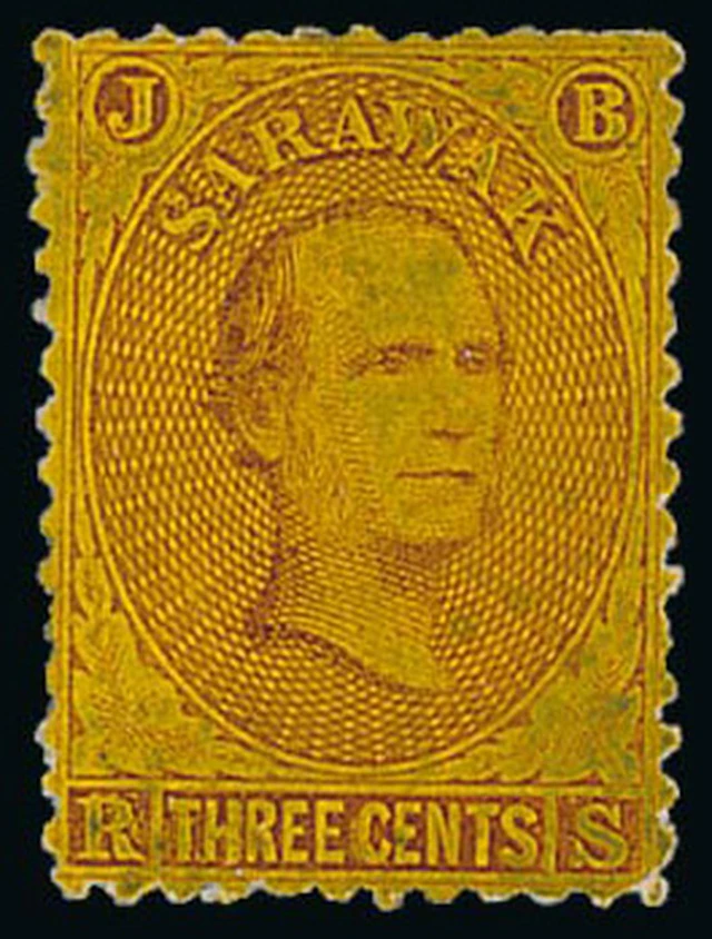 Sarawak 1869 Sir James Brooke Proofs 3c. perf 12 engraved proof in
