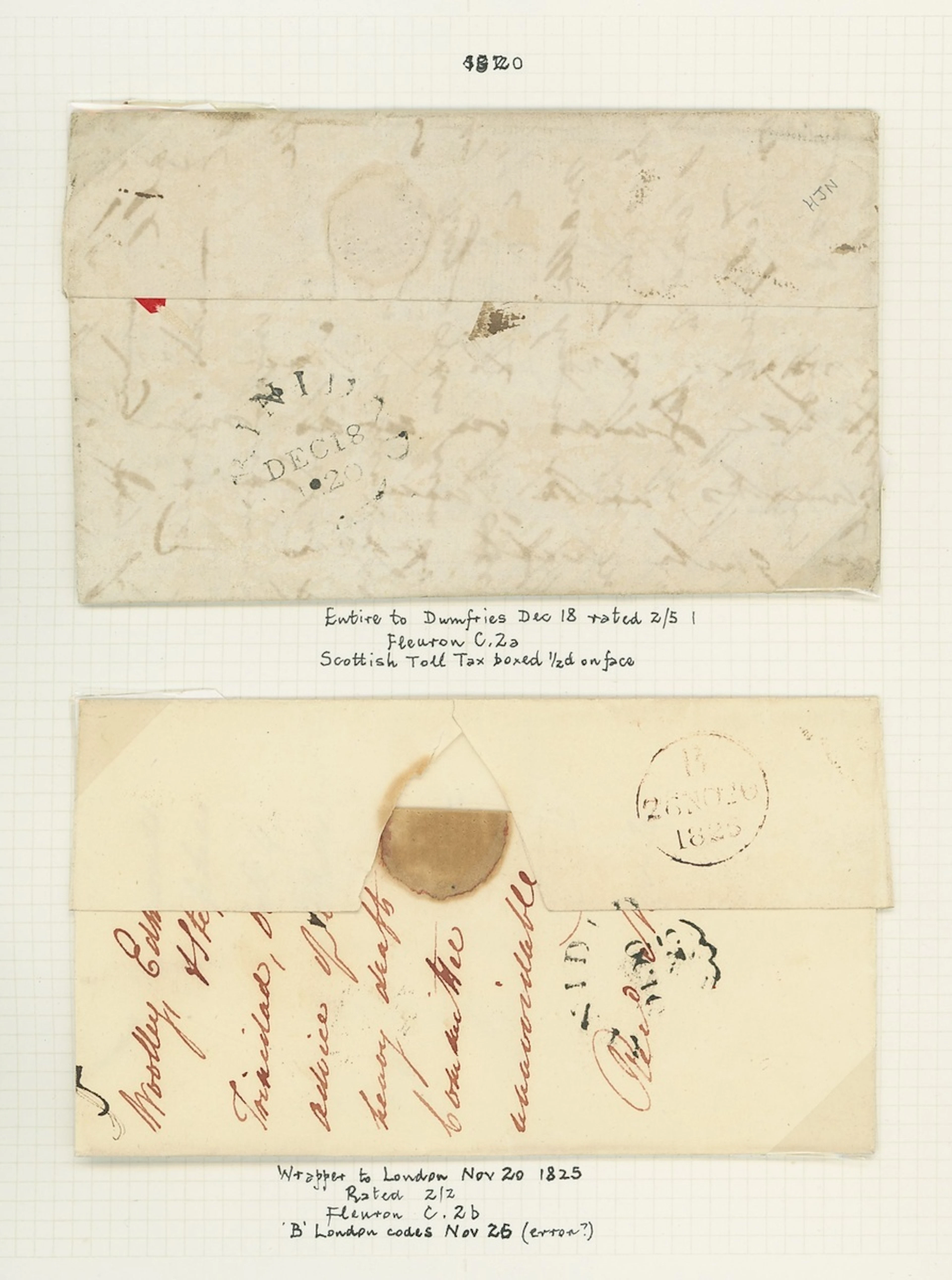 Trinidad Early Letters and Handstamps 1820 (18 Dec.) entire letter