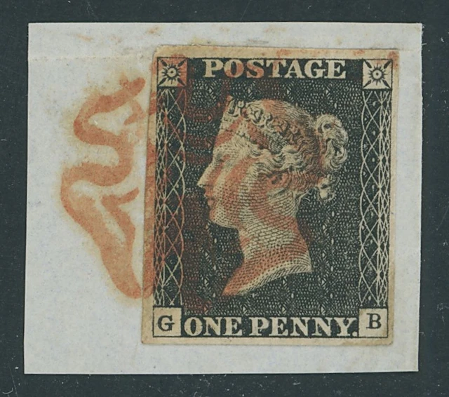 Great Britain 1840 One Penny Black Plate 2 GB, without ray flaw, a