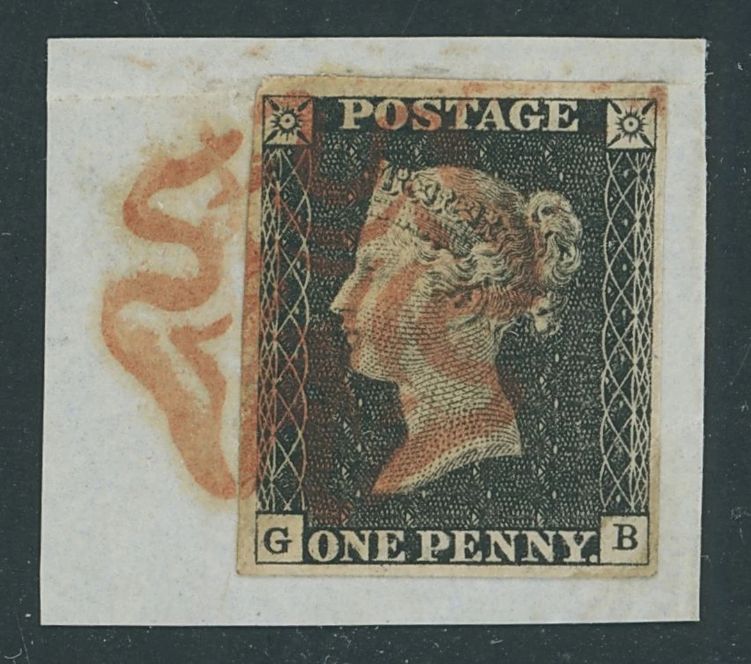 Great Britain 1840 One Penny Black Plate 2 GB, without ray flaw, a