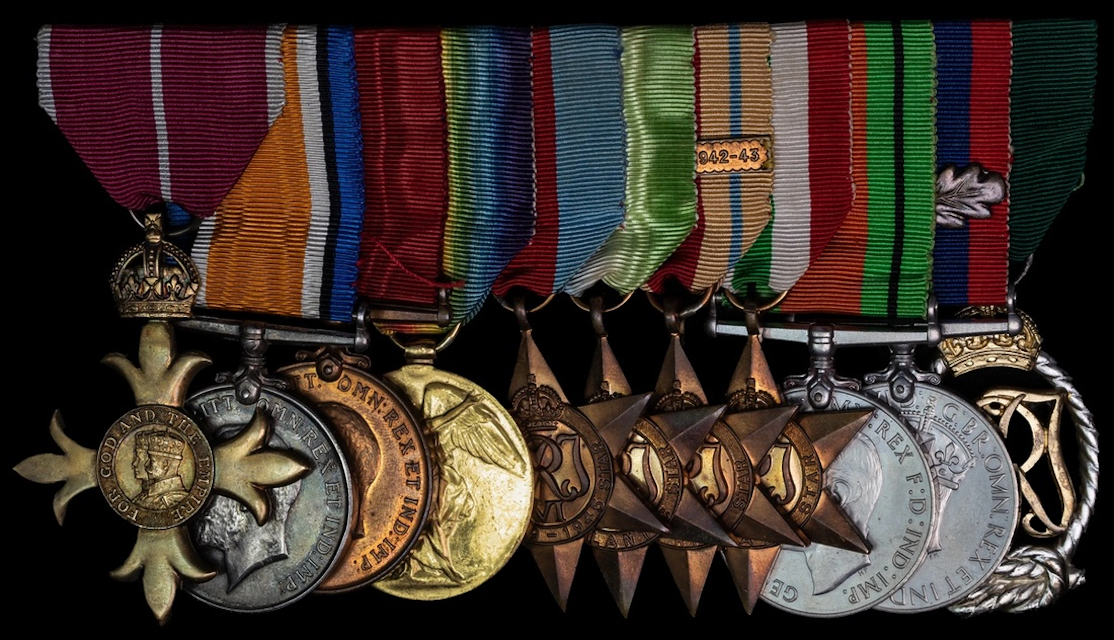 A Second World War O.B.E. group of eleven awarded to Lieutenant-Commander
