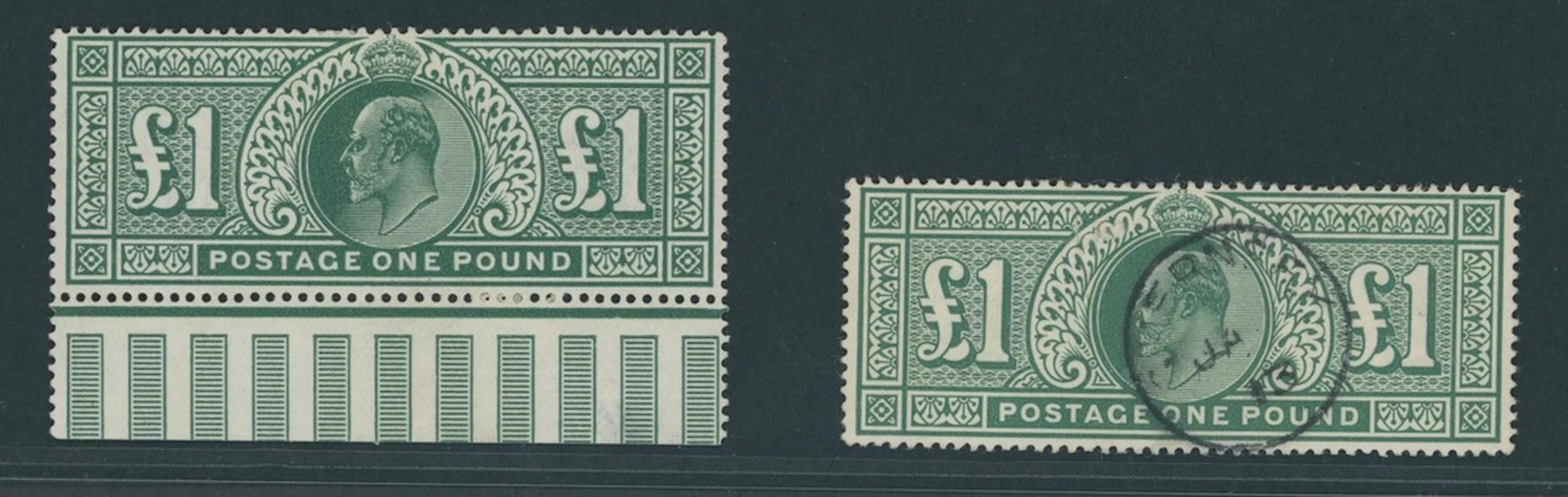 Great Britain King Edward VII 1911 Somerset House £1 deep green with