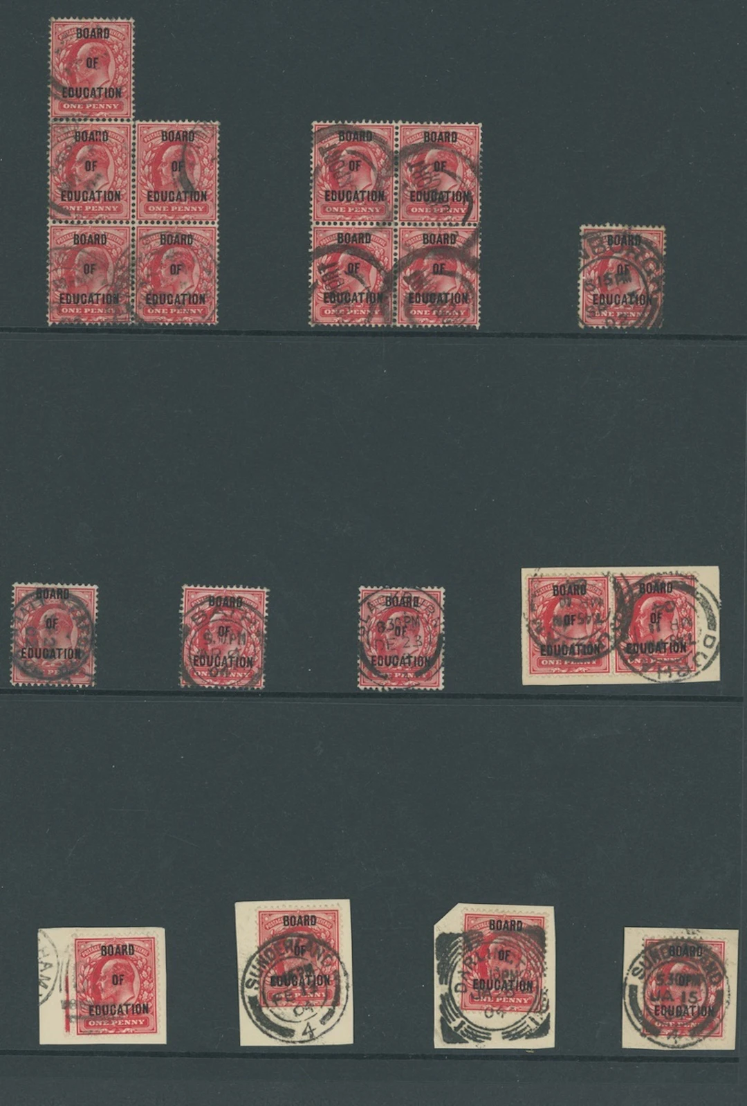 Great Britain Officials 1902-04 a used collection of KEVII Officials