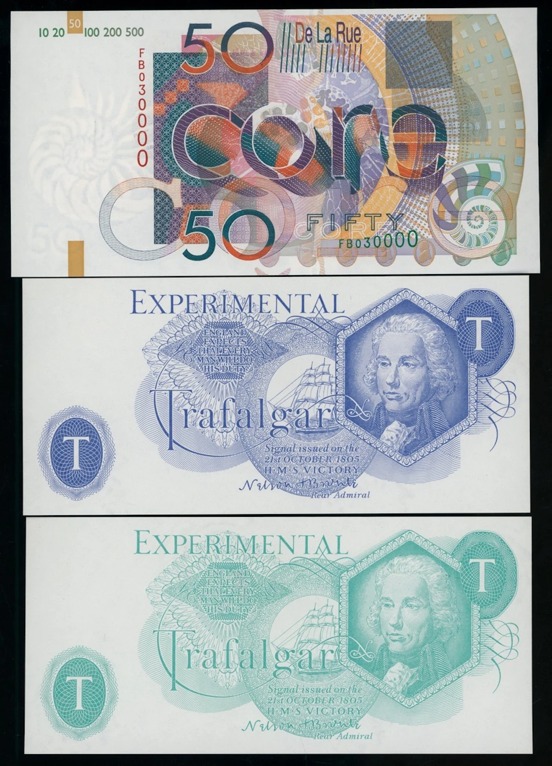 Test Notes / Advertising Notes, a group of 4x, including