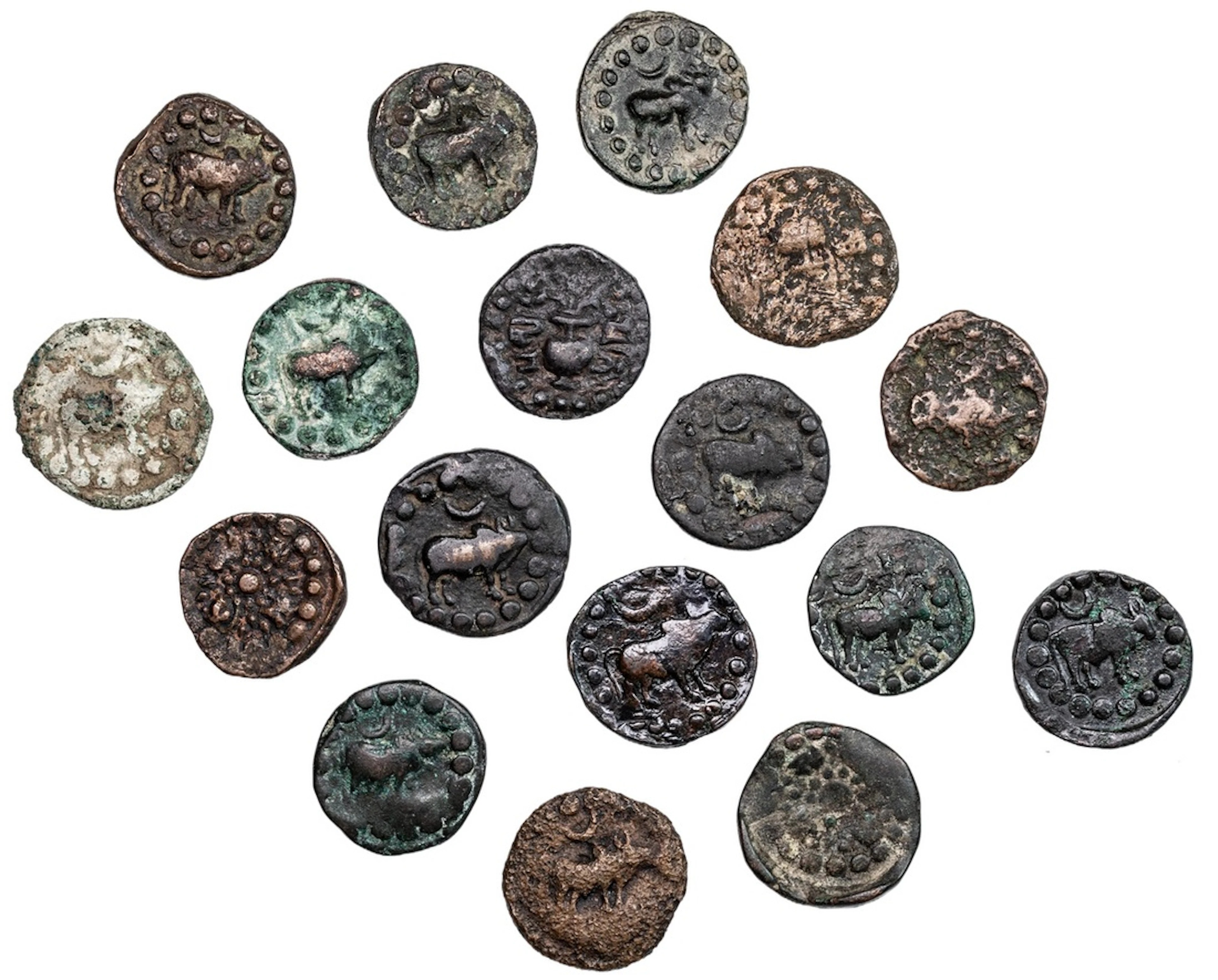 Nepal, Lichhavi Period, Anonymous (c. 641-680), Pana (12), copper