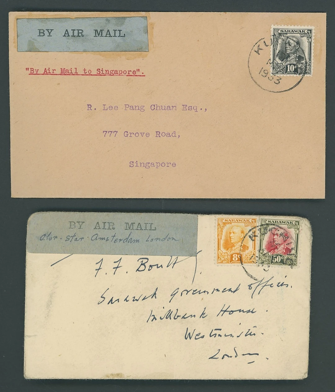 Sarawak Airmails The R.A.F. Survey Flights 1933 (12 May) envelope