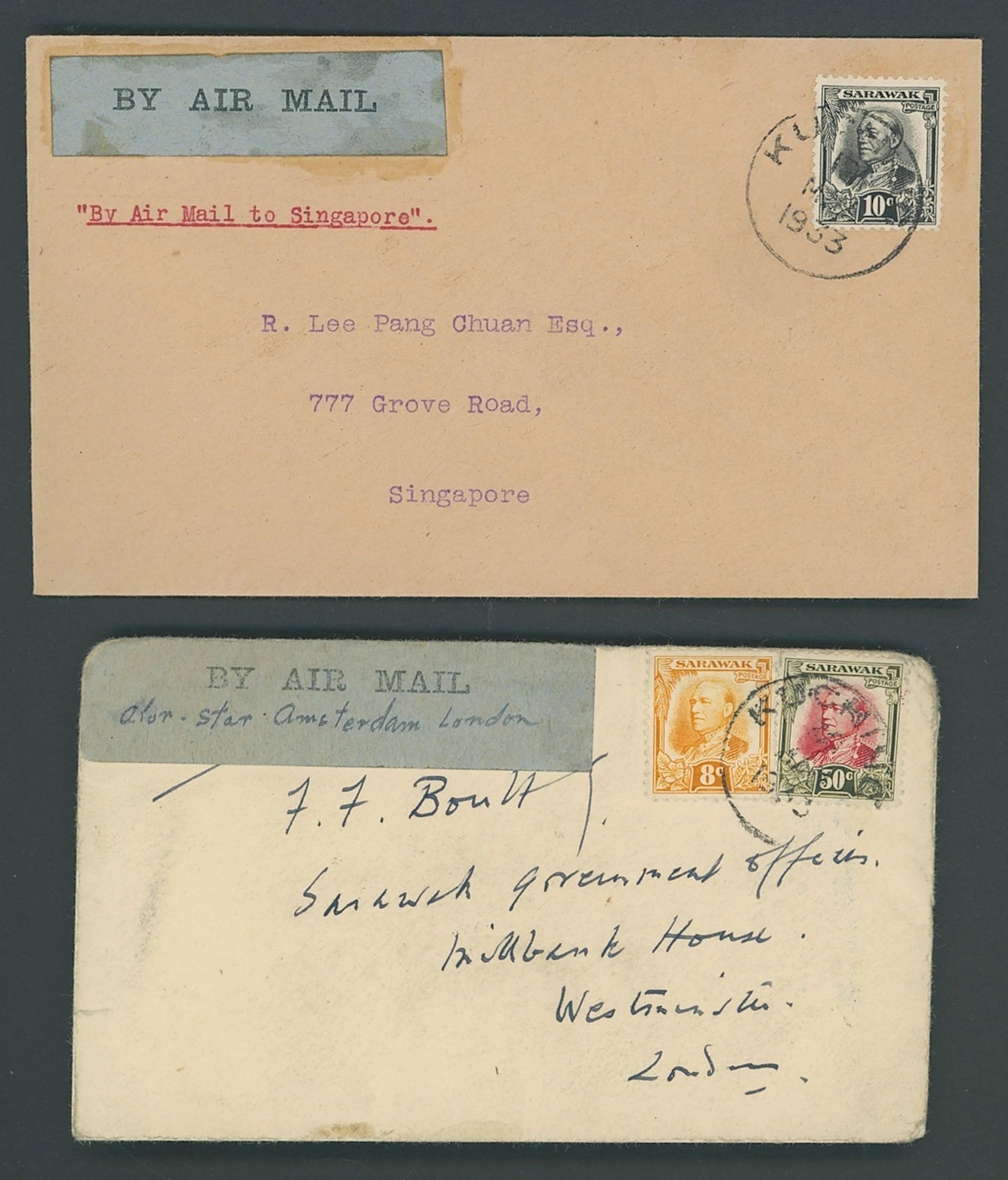 Sarawak Airmails The R.A.F. Survey Flights 1933 (12 May) envelope