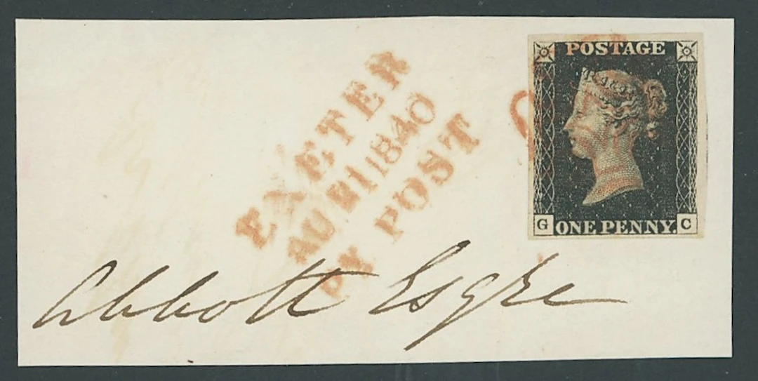 Great Britain 1840 One Penny Black Plate 5 GC, small to huge margins