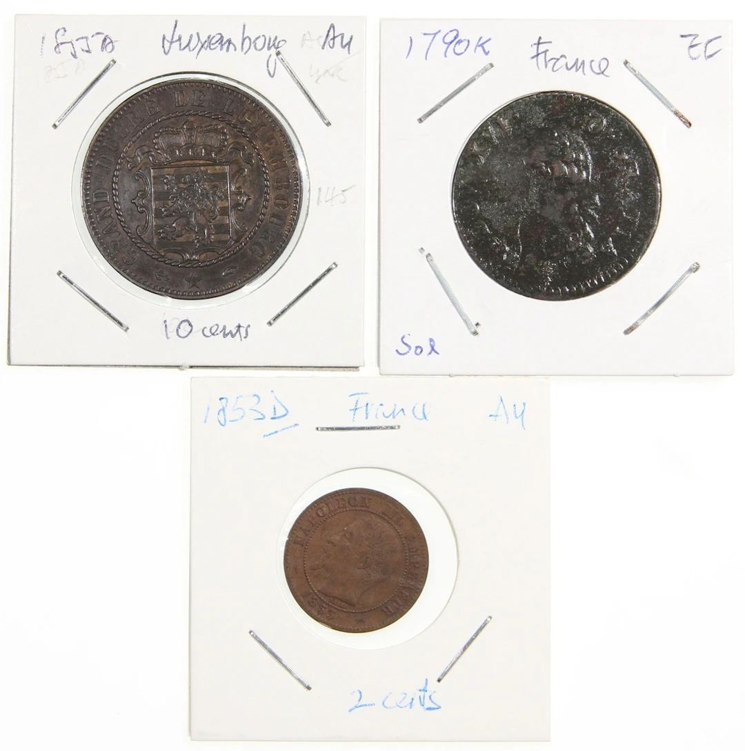European Coins, a group of 3x, including