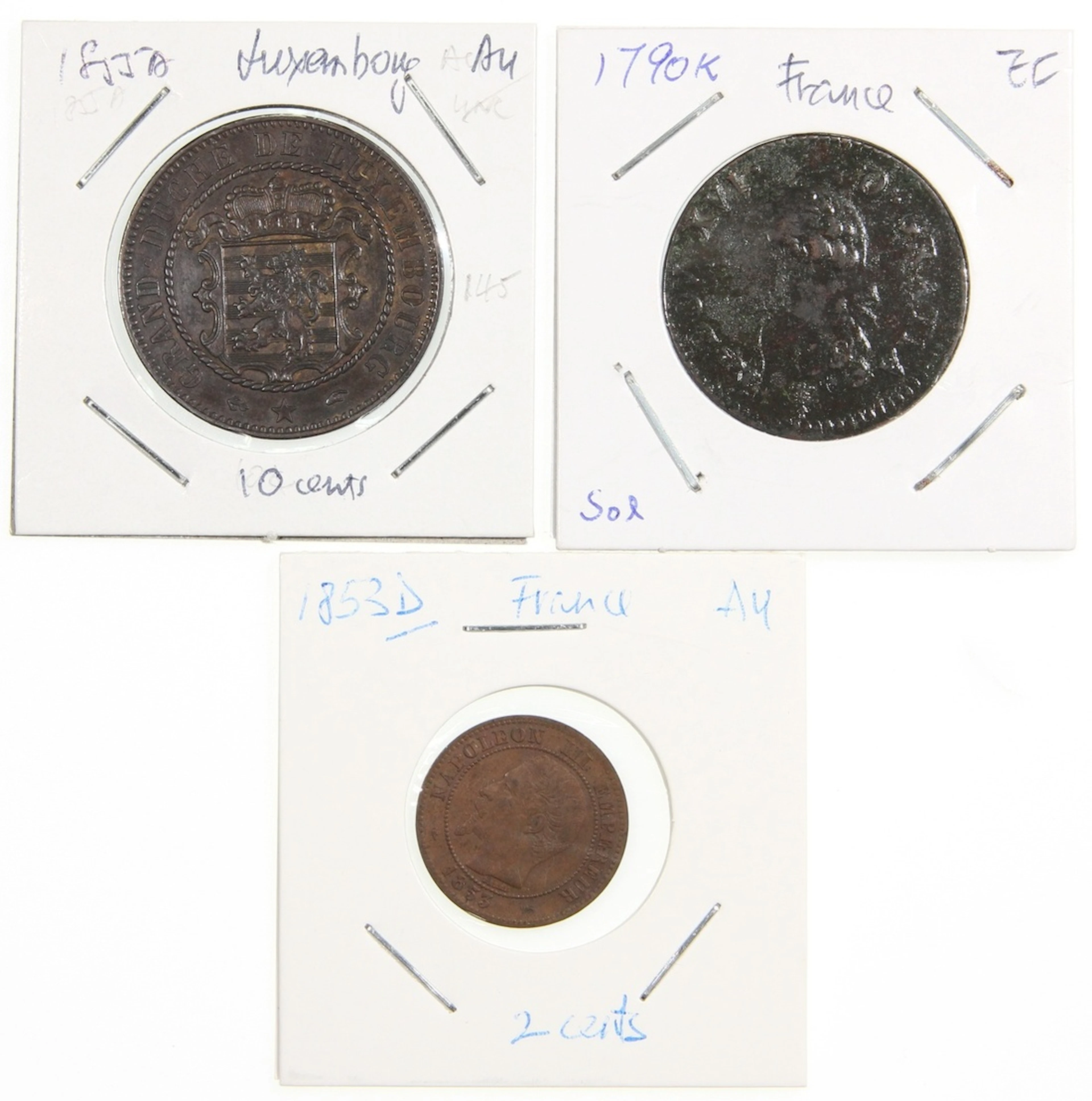 European Coins, a group of 3x, including