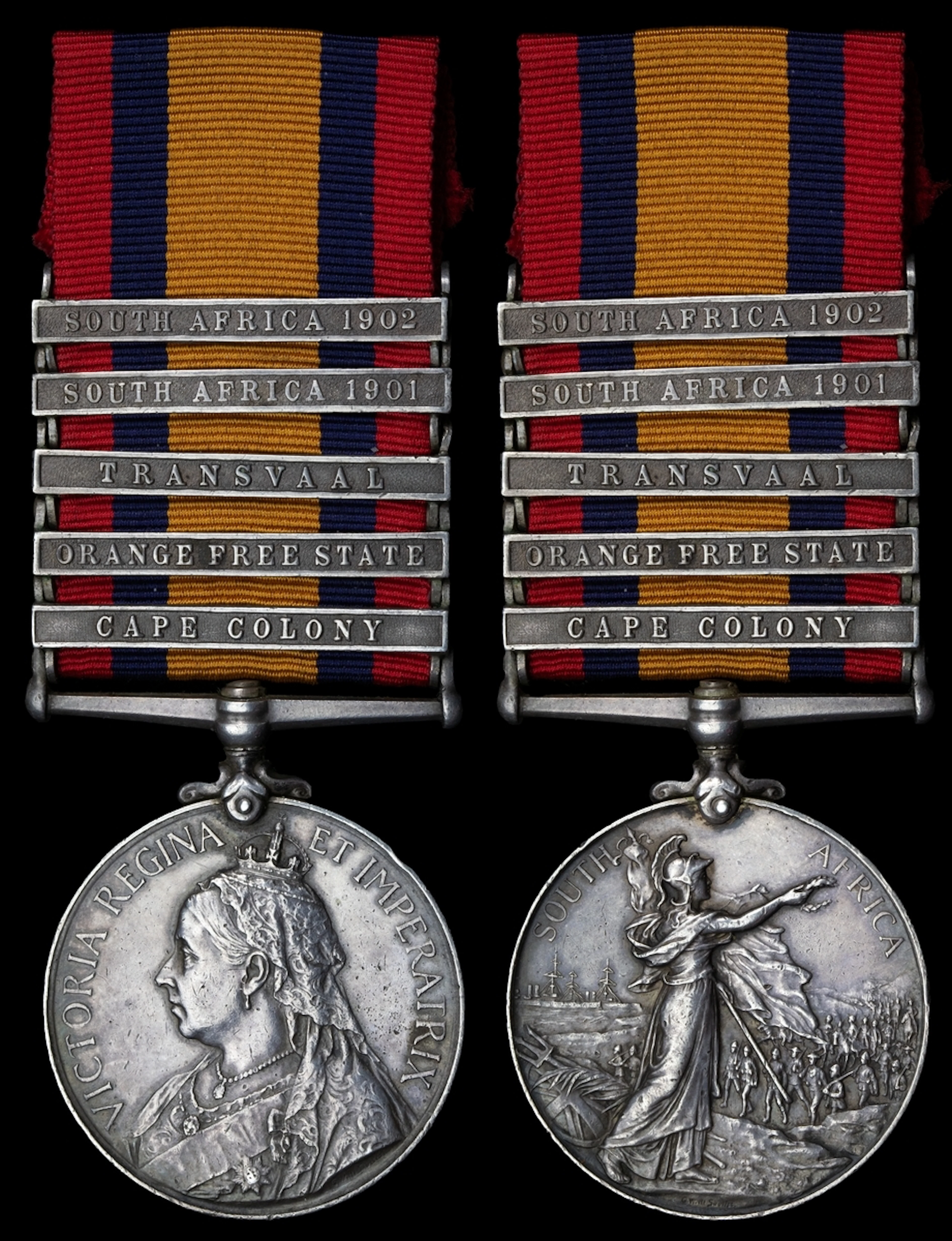 The Queen's South Africa Medal awarded to Lieutenant J. L. B. Claxton