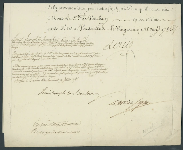 France King Louis XVI 1786 (May) part printed document signed "Louis"