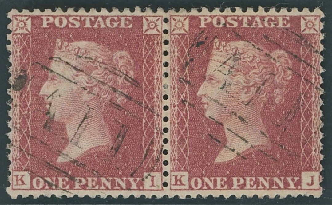 St. Lucia Great Britain used in St. Lucia 1d. red horizontal pair