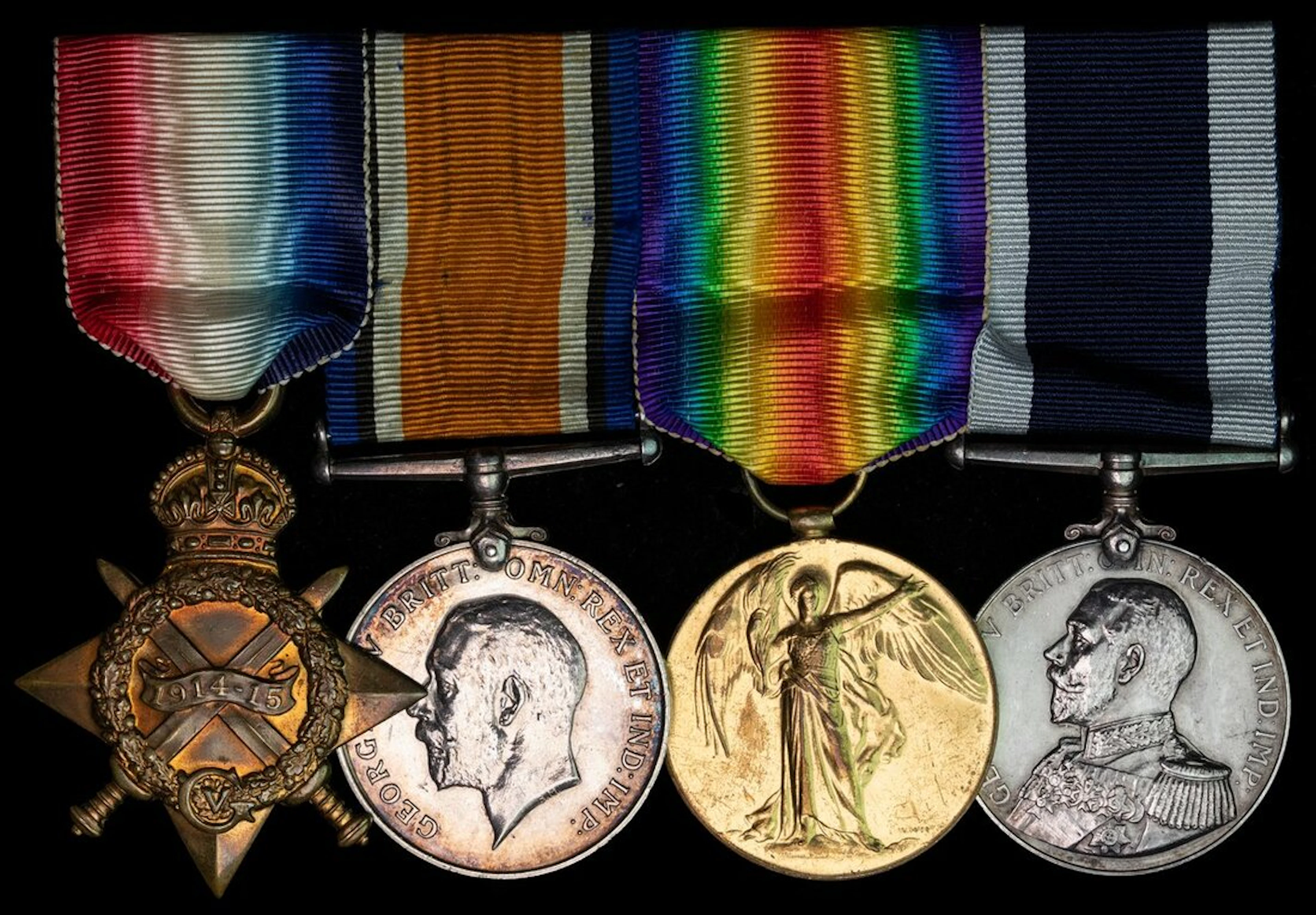 The group of four Great War medals awarded to Able Seaman A. E. Paine