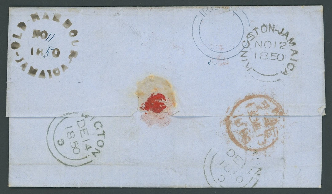 Jamaica Early Post Town Datestamps Type D1 with Jamaica at foot 1850
