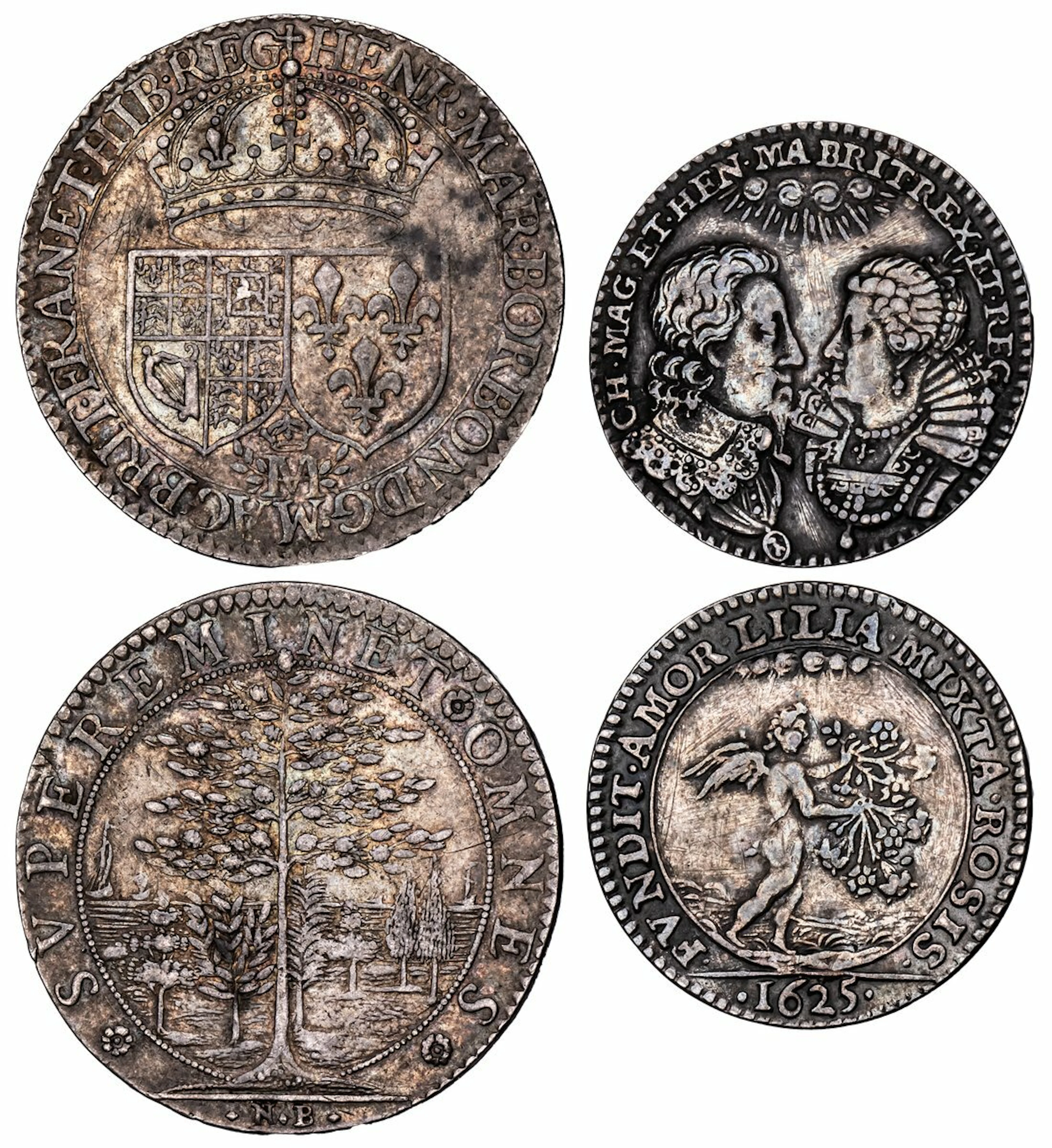Marriage of Charles I to Henrietta Maria, AR Cast Medallion, 1625