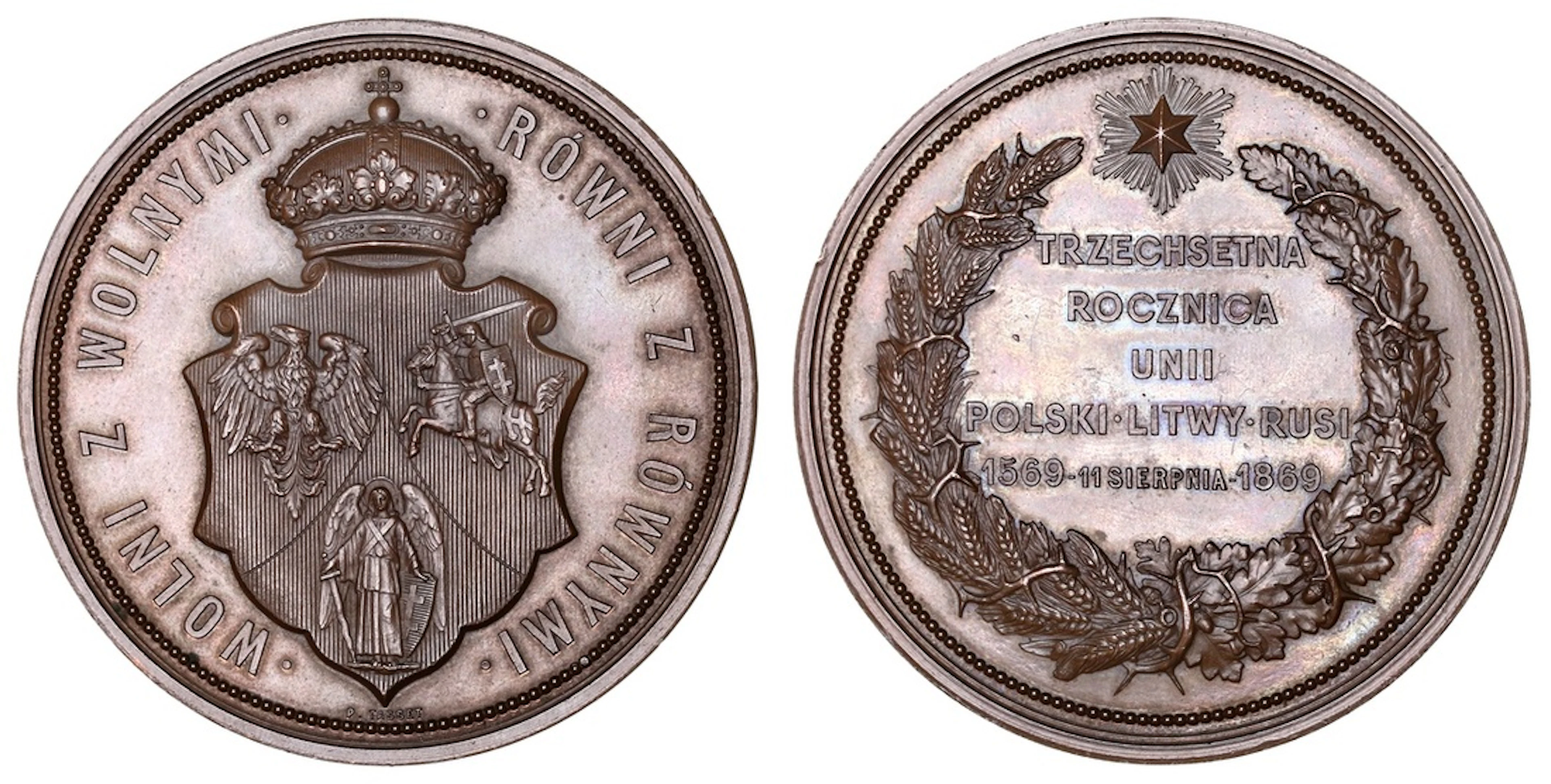 Poland, 300th Anniversary of the Union of Lublin, AE Medal, 1869
