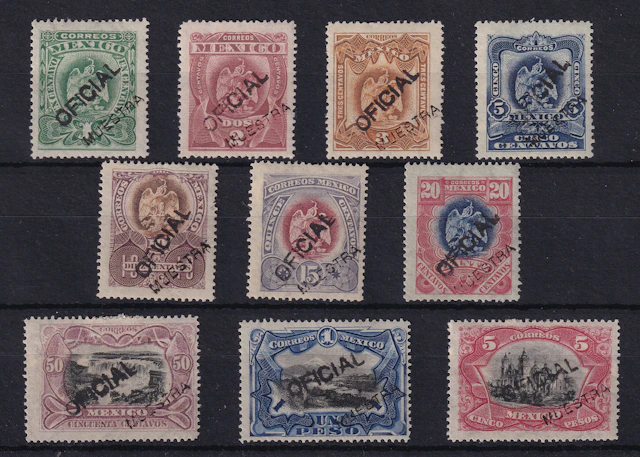 1884-1913 Post-Classic Period 1900, "Aguilitas", "Oficial" overprint