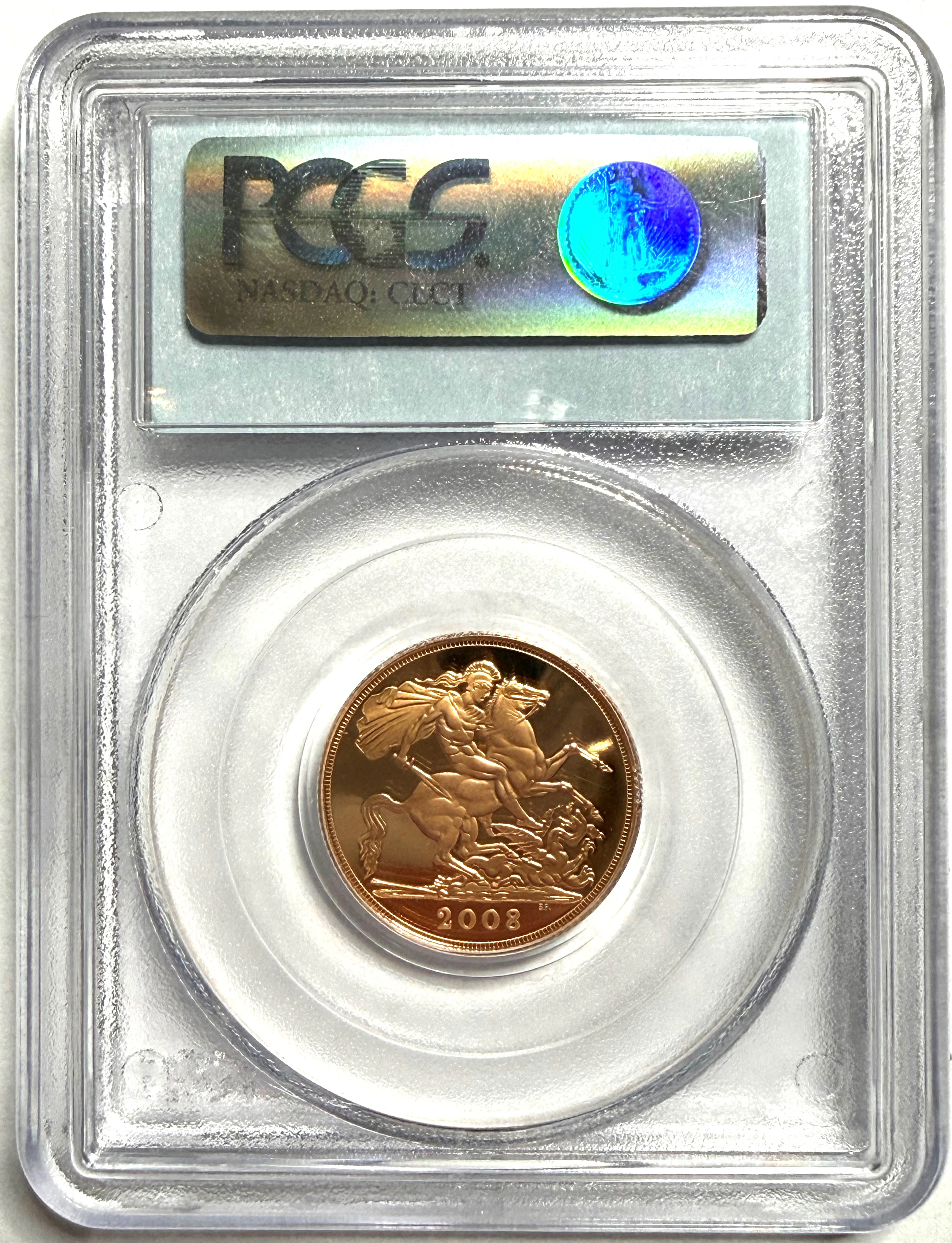 PCGS PR69 DCAM | Elizabeth II (1952-2022), Proof Sovereign, 2008