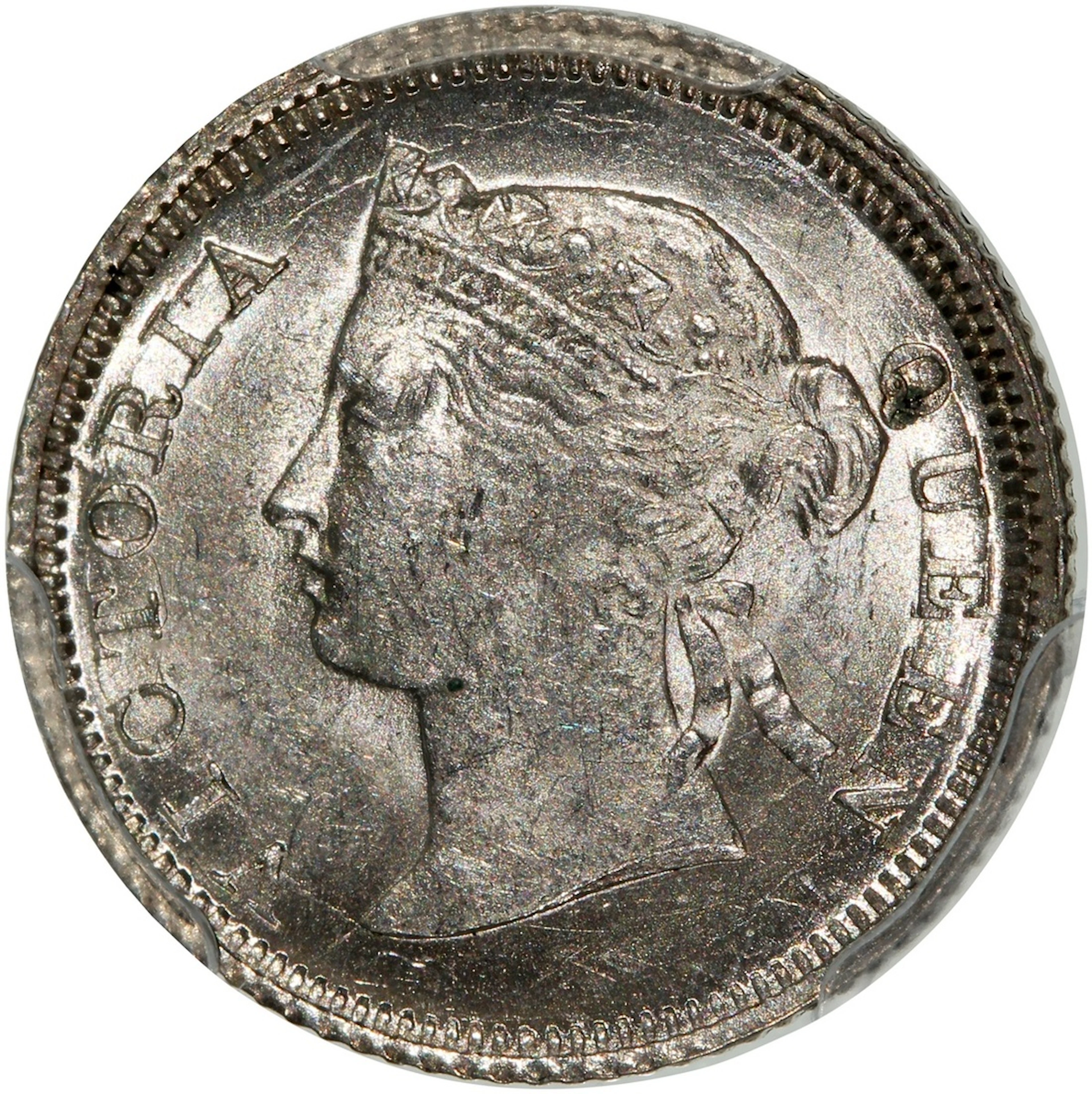 Hong Kong, Victoria, [PCGS MS62] 5 cents, 1868