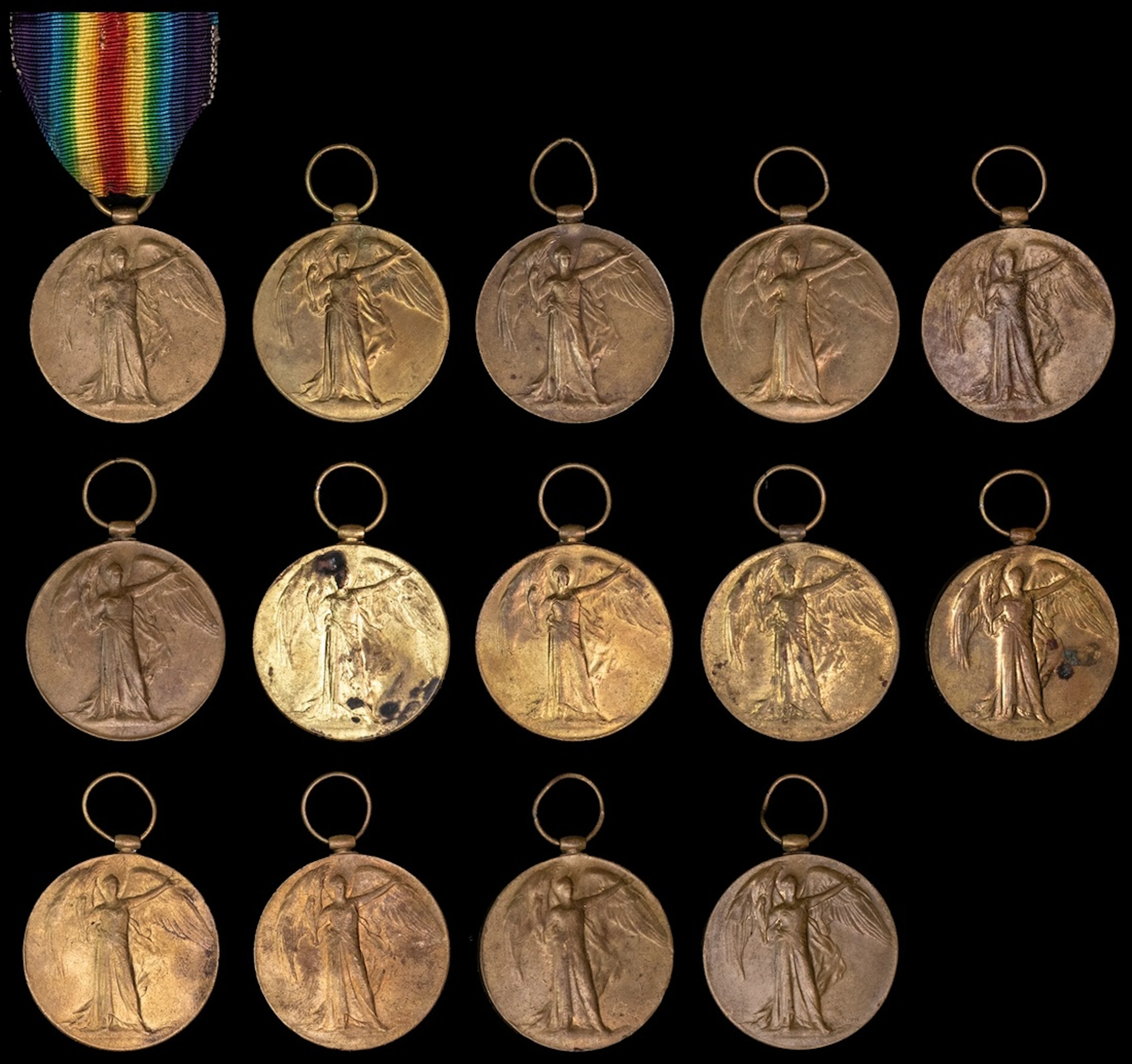 Victory Medals 1914-19 (26) (3752 Sepoy Shah Mohd 108 Infy.; 2321
