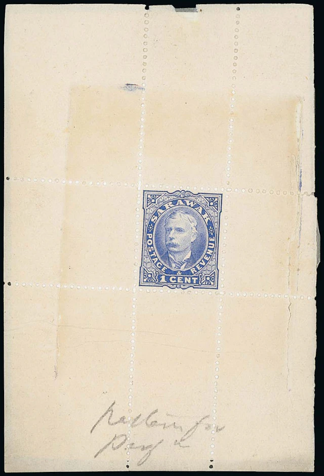 Sarawak 1895 Perkins Bacon Issue 1c. Perforated Proofs The following