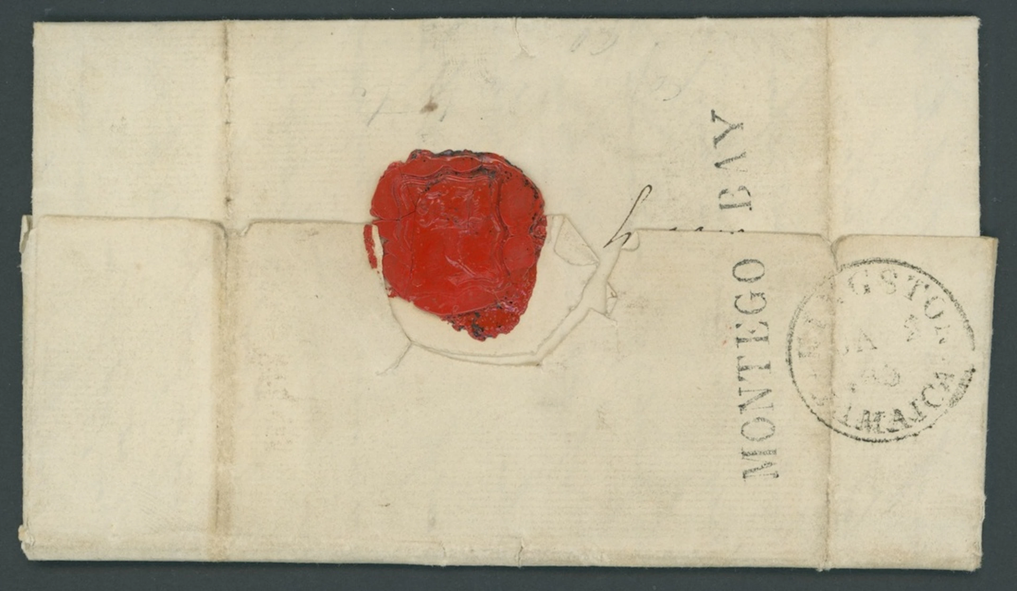 Jamaica The Post Town Straight-Line Handstamps 1834 (14 Nov.) entire