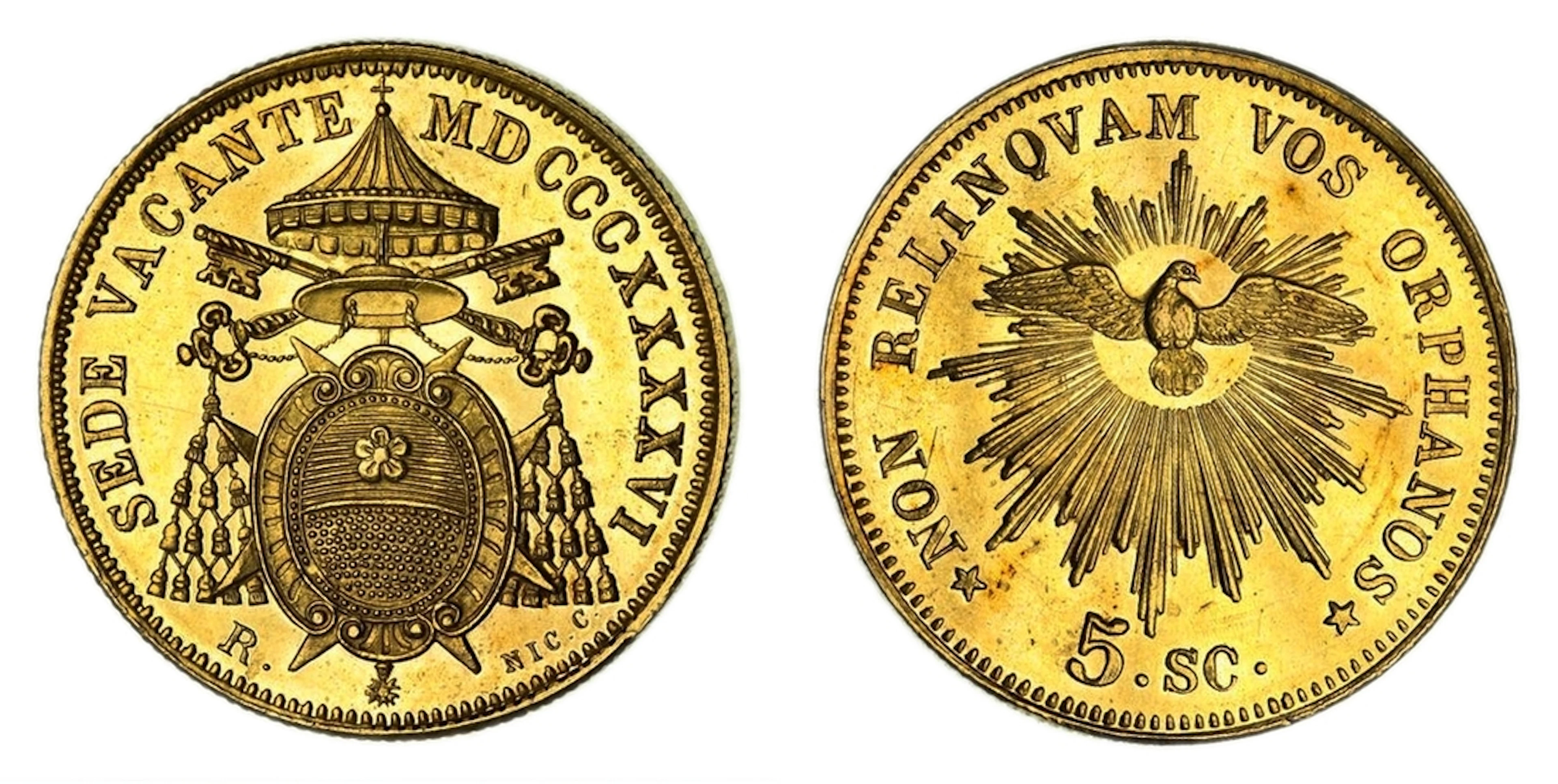 NGC MS63 | *Top Pop* | Italy, Vatican, Sede Vacante, temp. Camerlengo