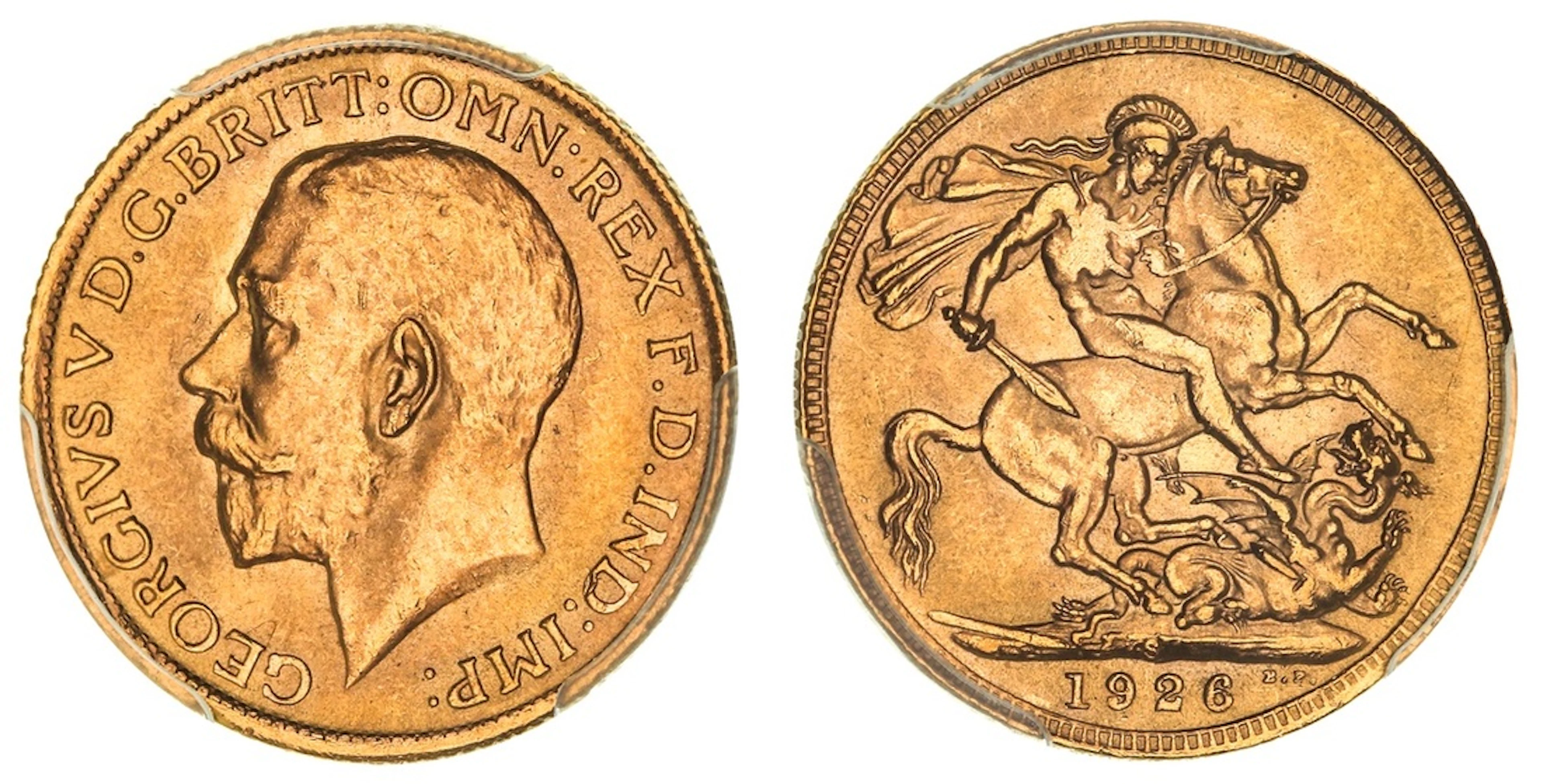 PCGS MS65 | Australia, George V (1910-1936), Sovereign, 1926-S, Sydney