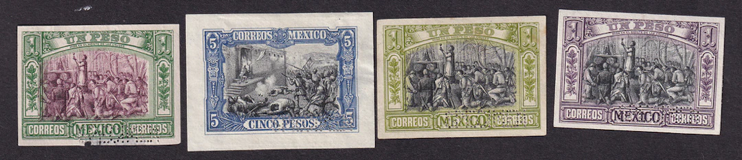 1884-1913 Post-Classic Period 1910, "Centenario", 50c. (2), 1p. (5)