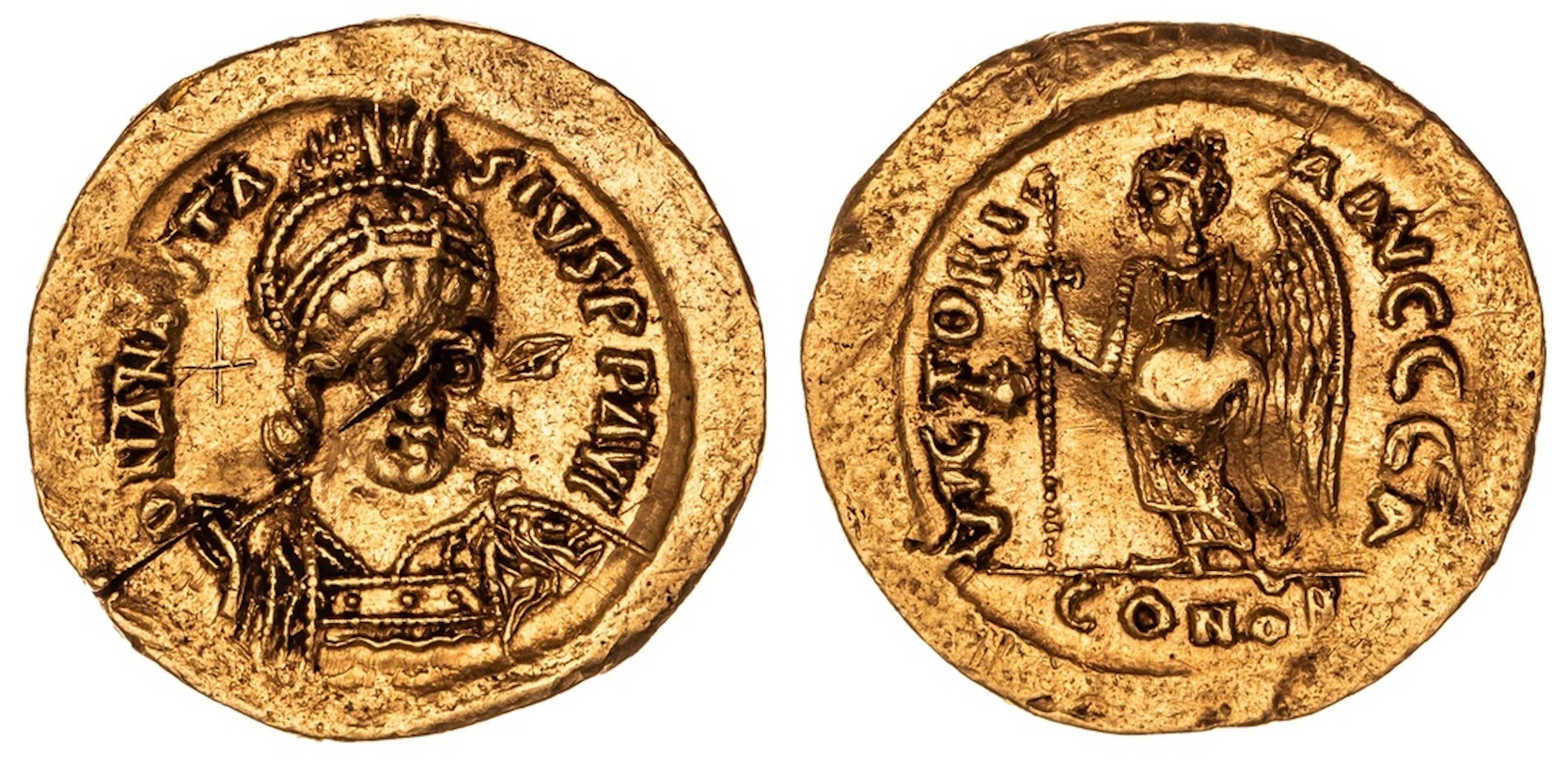 Byzantine Empire, Anastasius I (491-518), AV Solidus, 1st Officina