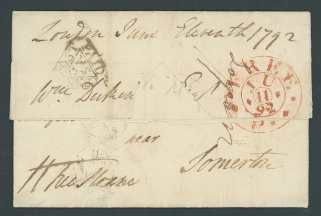 Great Britain Postal History 1792 (9 June), entire letter, carried