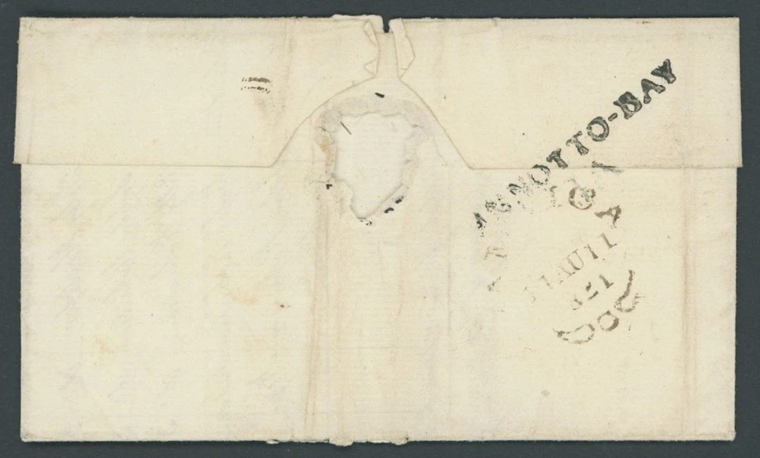 Jamaica The Post Town Straight-Line Handstamps 1821 (11 Aug.) entire