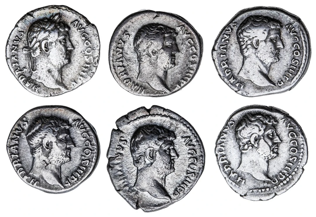 Roman Empire, Hadrian (AD 117-138), AR Denarii (6): i) struck 134-135