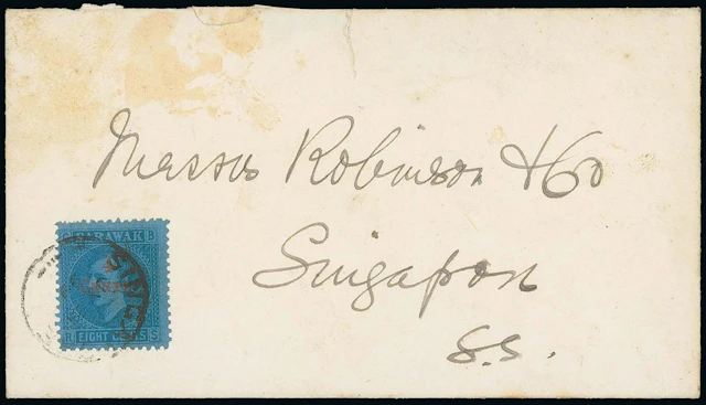 Sarawak 1899 Provisional Surcharges Covers 1899 (July) Robinson envelope