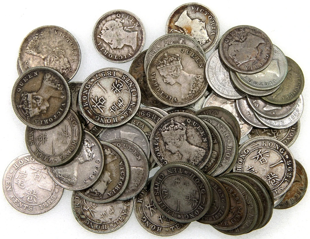 Hong Kong, Victoria, a group of, including, 5 cents (28), 10 cents (30)
