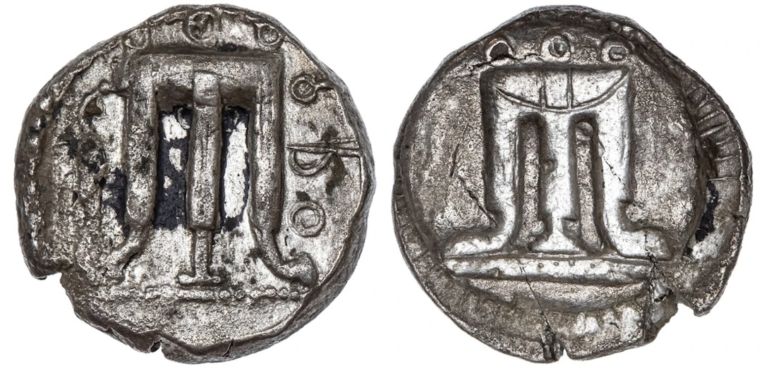 Bruttium, Croton, AR Nomos, struck c. 480-430 BC, (Koppa)RO, tripod