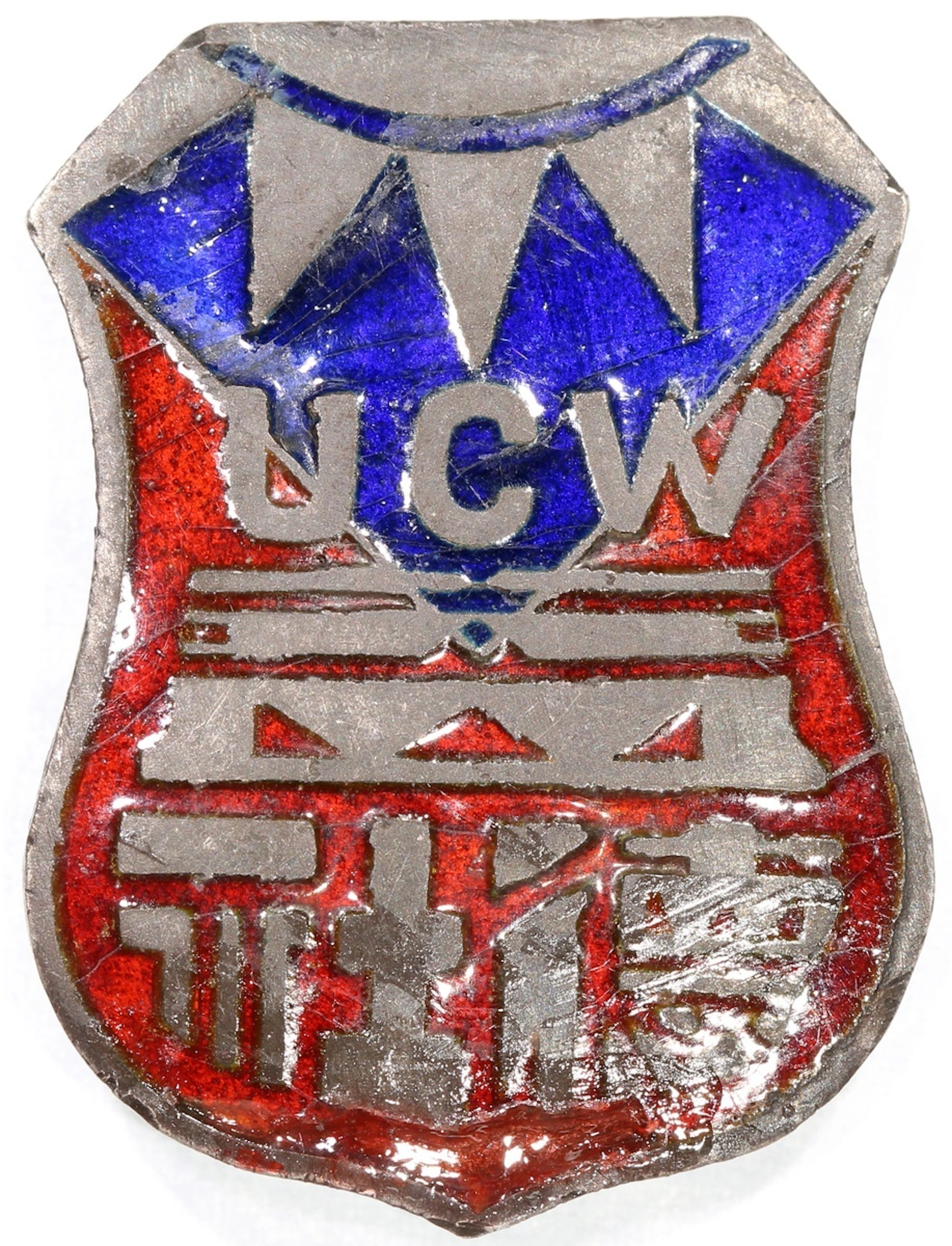 Kien Tek Society, a silver enameled badge, number 5, issued by Chinese