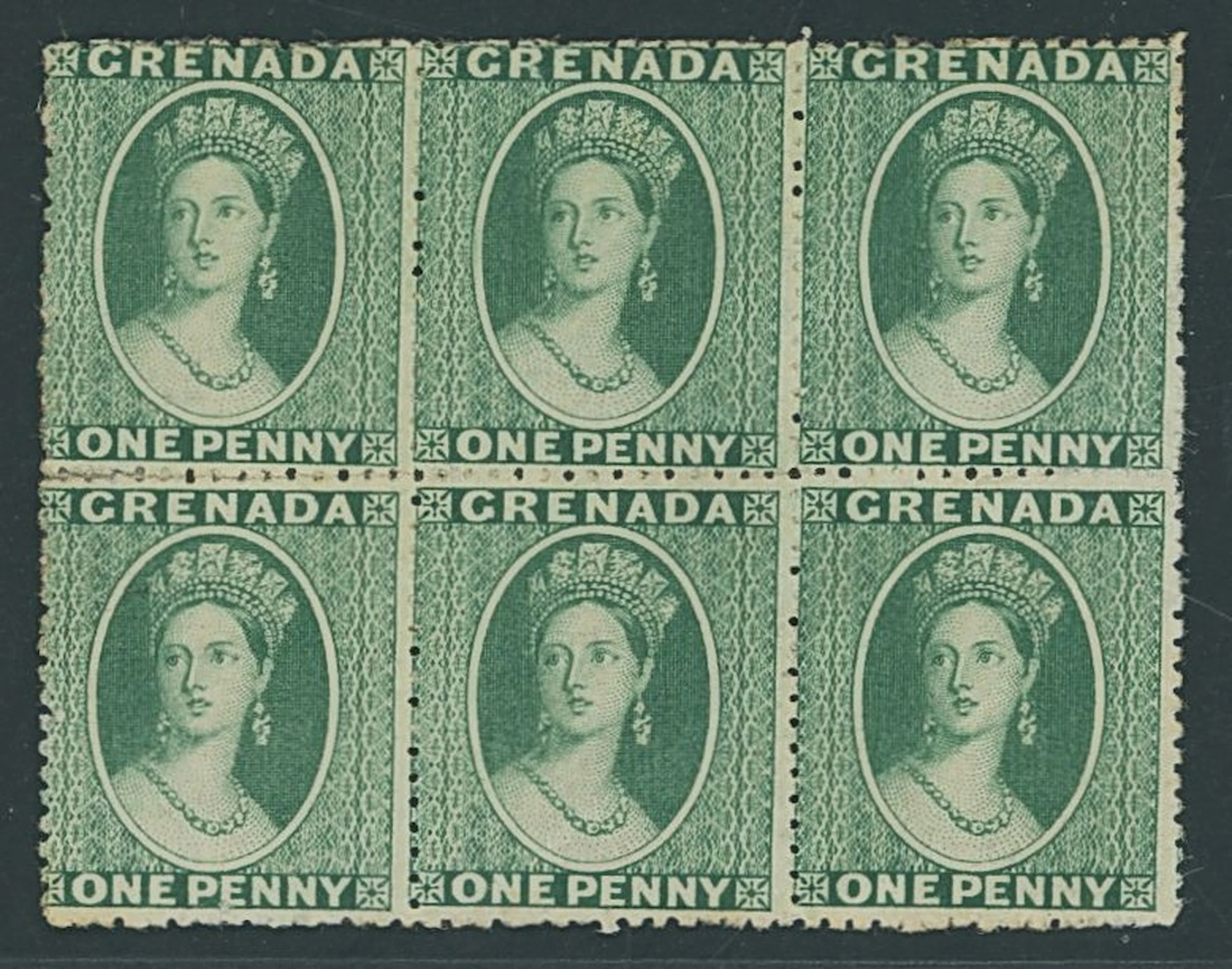 Grenada Issued Stamps 1873-74 watermark Large Star, intermediate perf